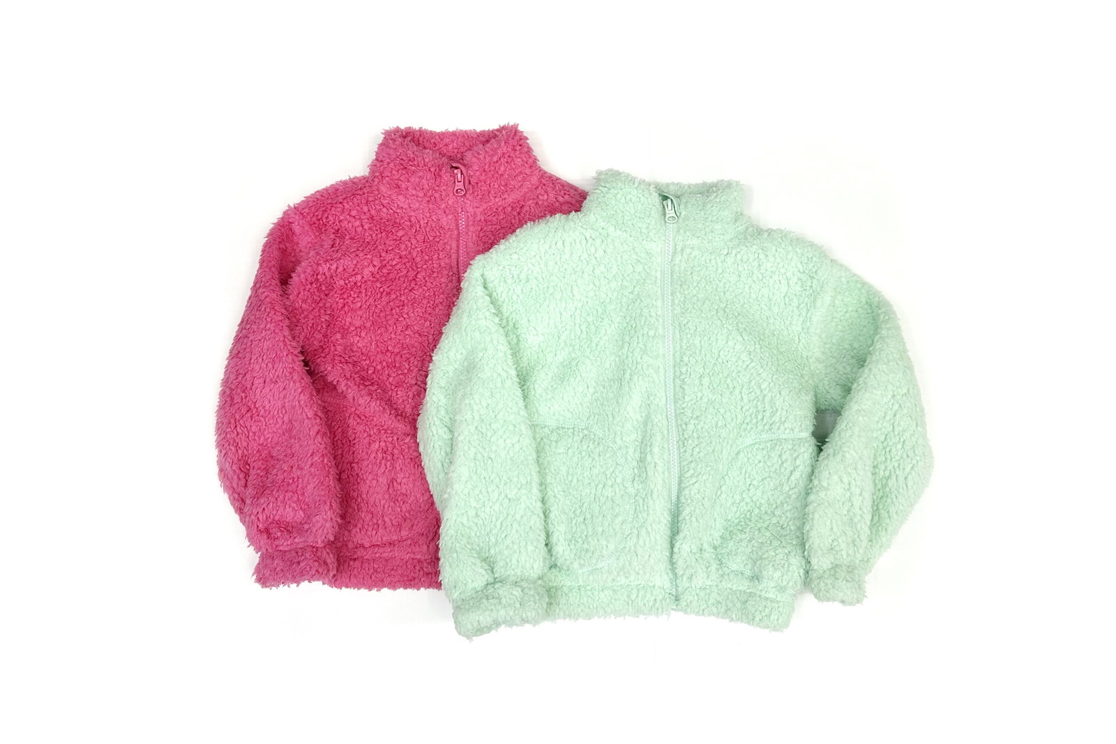 Wonder Nation Girl's High Pile Fleece Zip Up