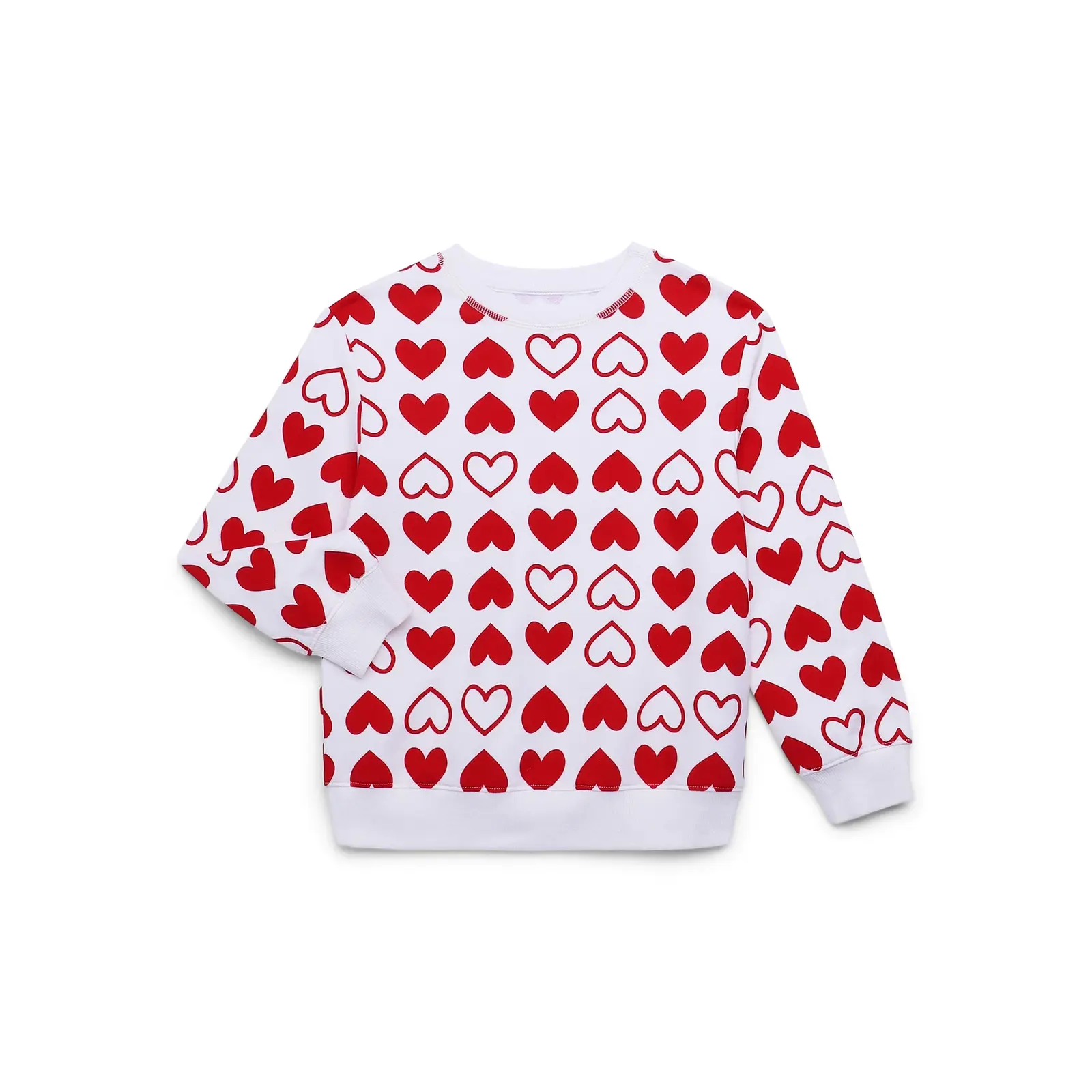 Way to Celebrate Girls Valentine's Day Long-Sleeve Graphic Fleece Sweatshirt