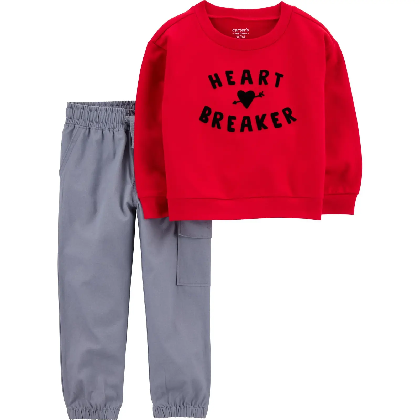 Carter's Child of Mine Toddler Boy Valentine's Day Outfit Set