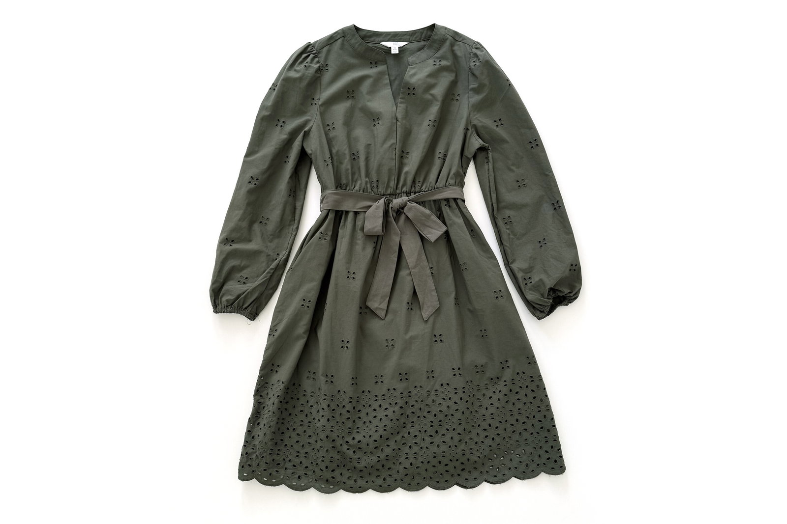 Time and Tru Embroidered Cotton Eyelet Dress