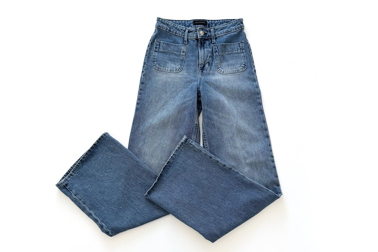 Free Assembly Patch Pocket Wide Leg Jeans