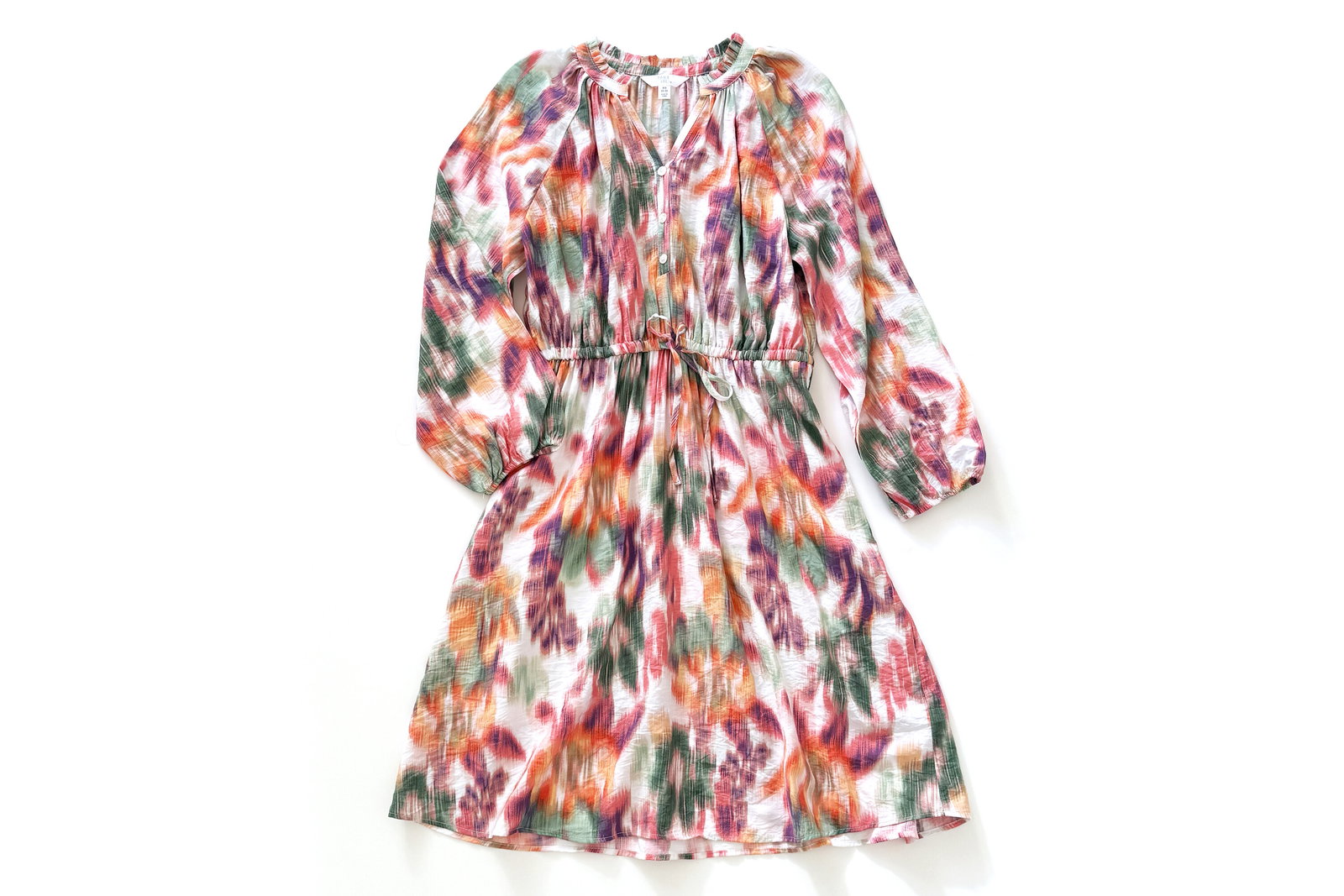 Time and Tru Ruffle Neck Mini Dress