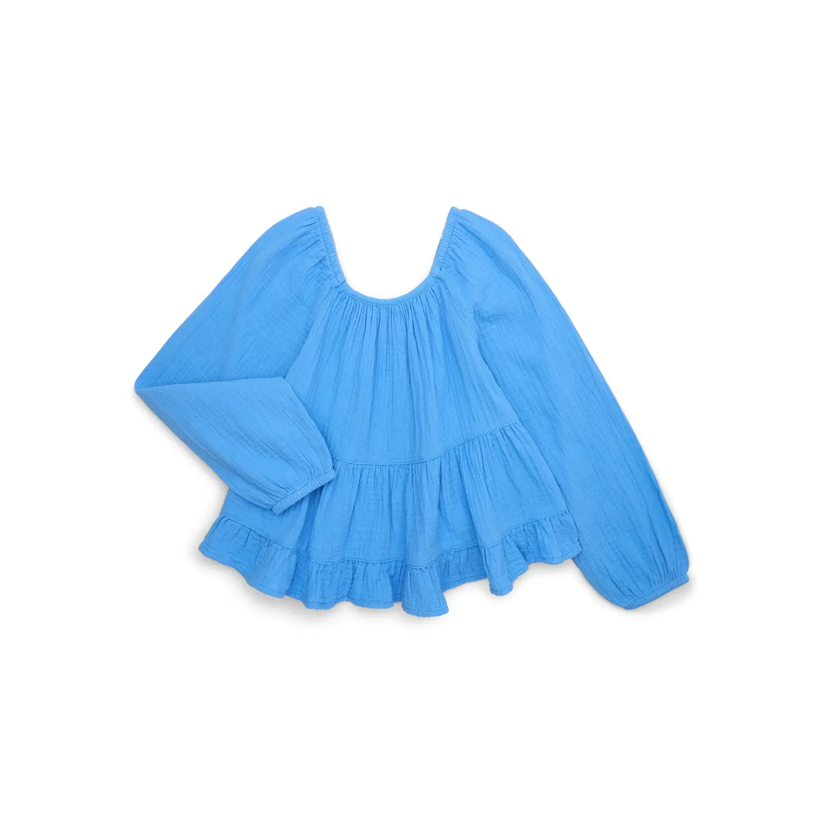 Wonder Nation Girls Cotton Tiered Woven Blouse