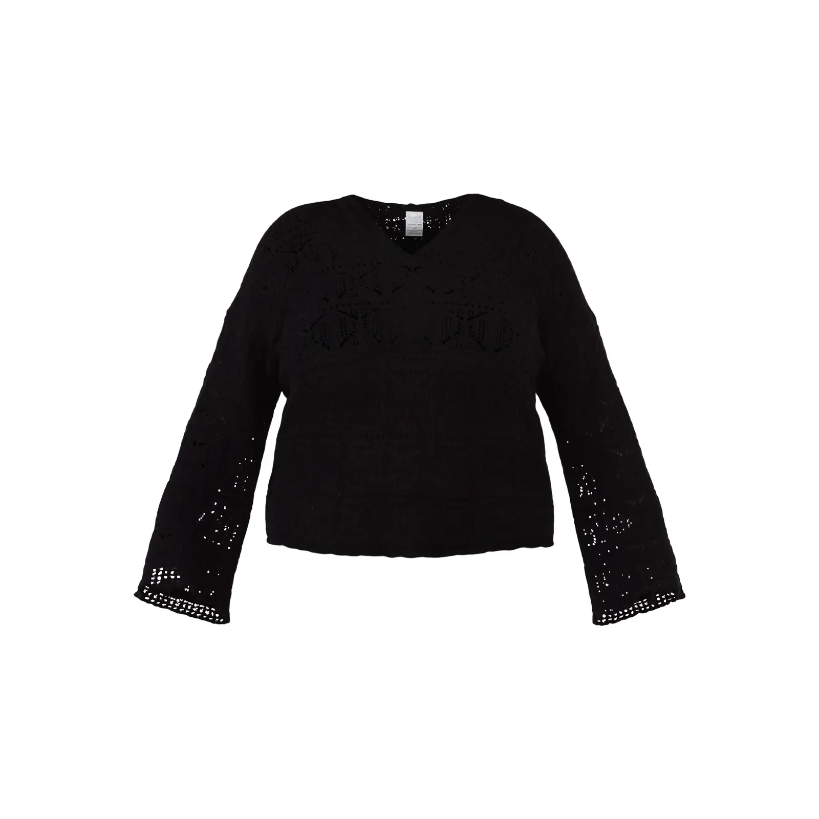Time and Tru Macrame Hoodie Coverup