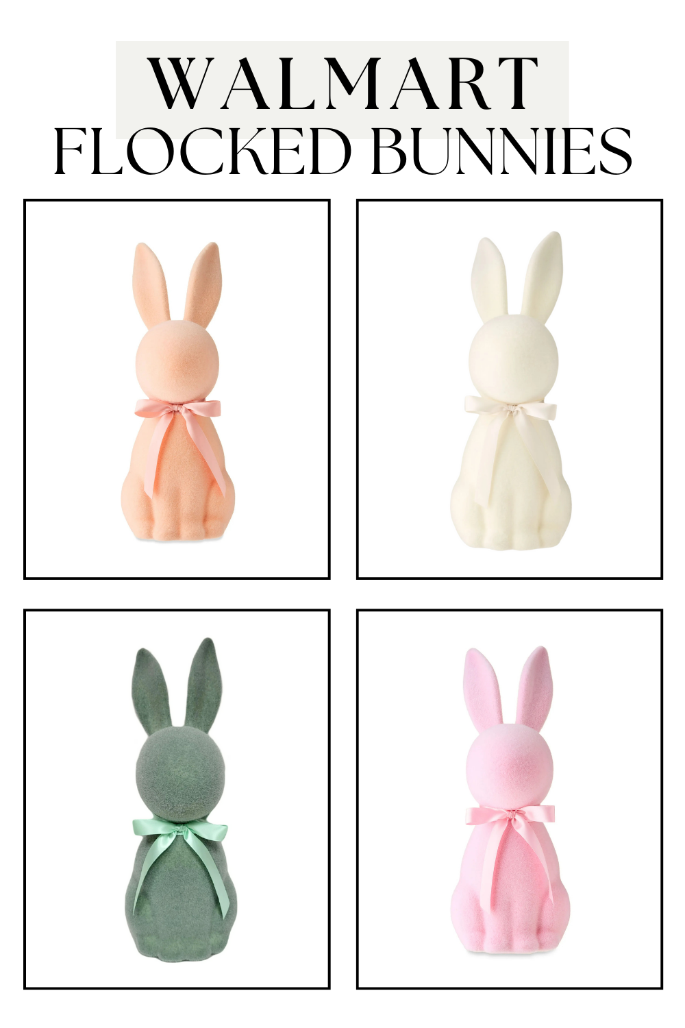 Way To Celebrate Flocked Bunnies