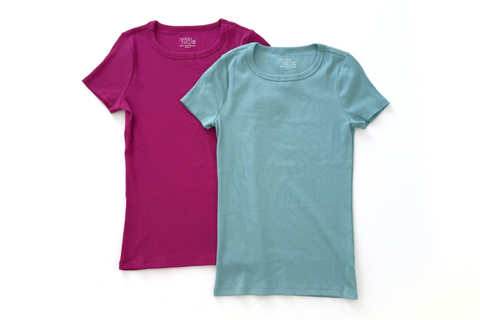 Time and Tru Short Sleeve Rib Tee