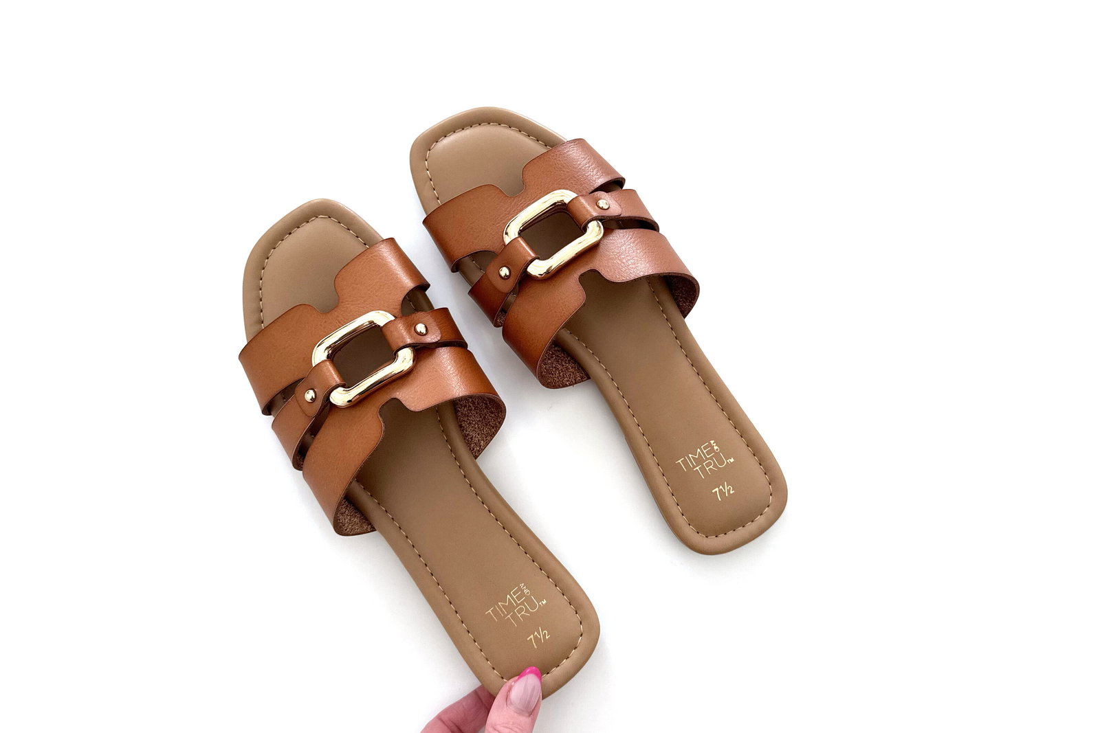 Time and Tru Hardware Slide Sandal