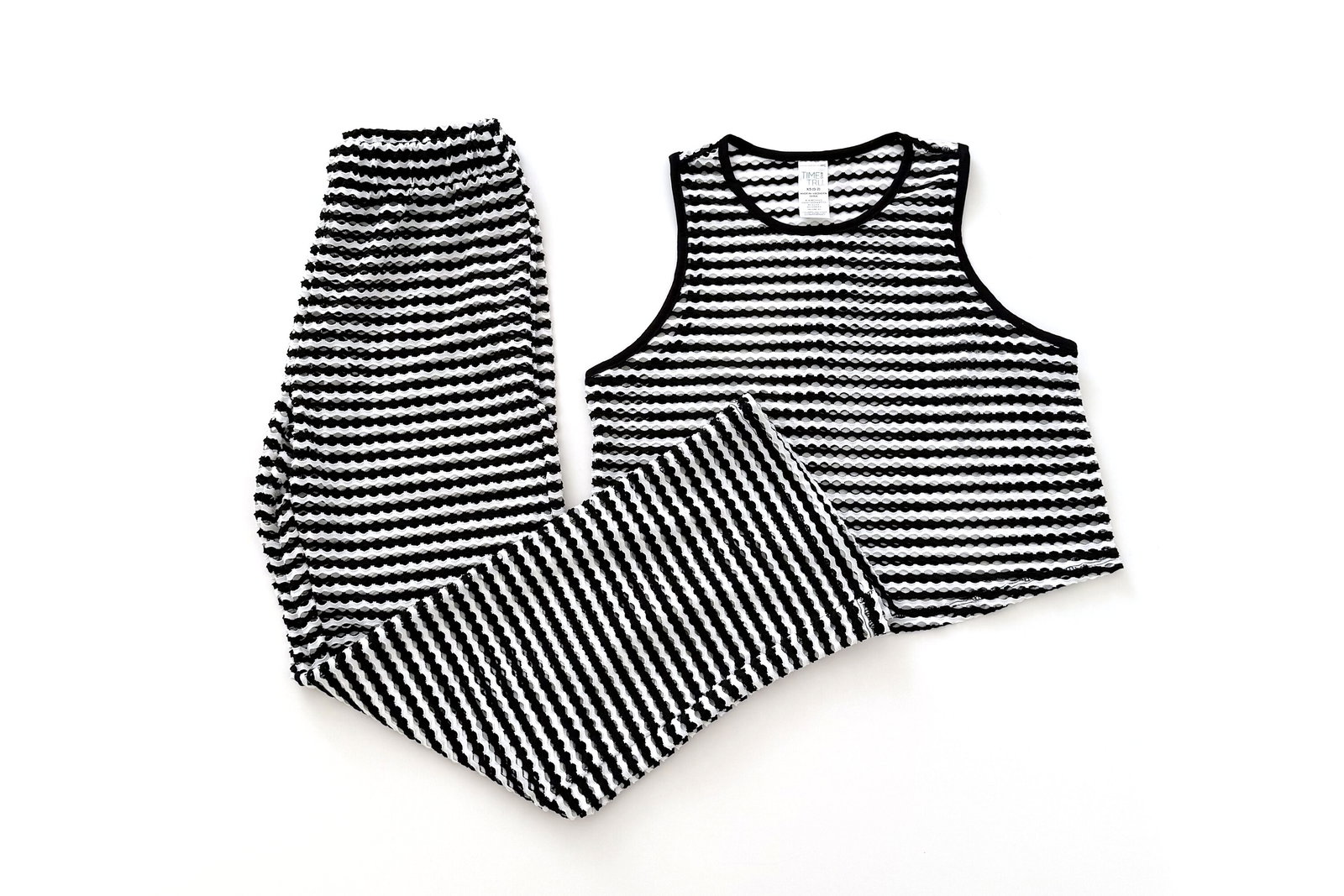 Time and Tru Stripe Mesh Coverups