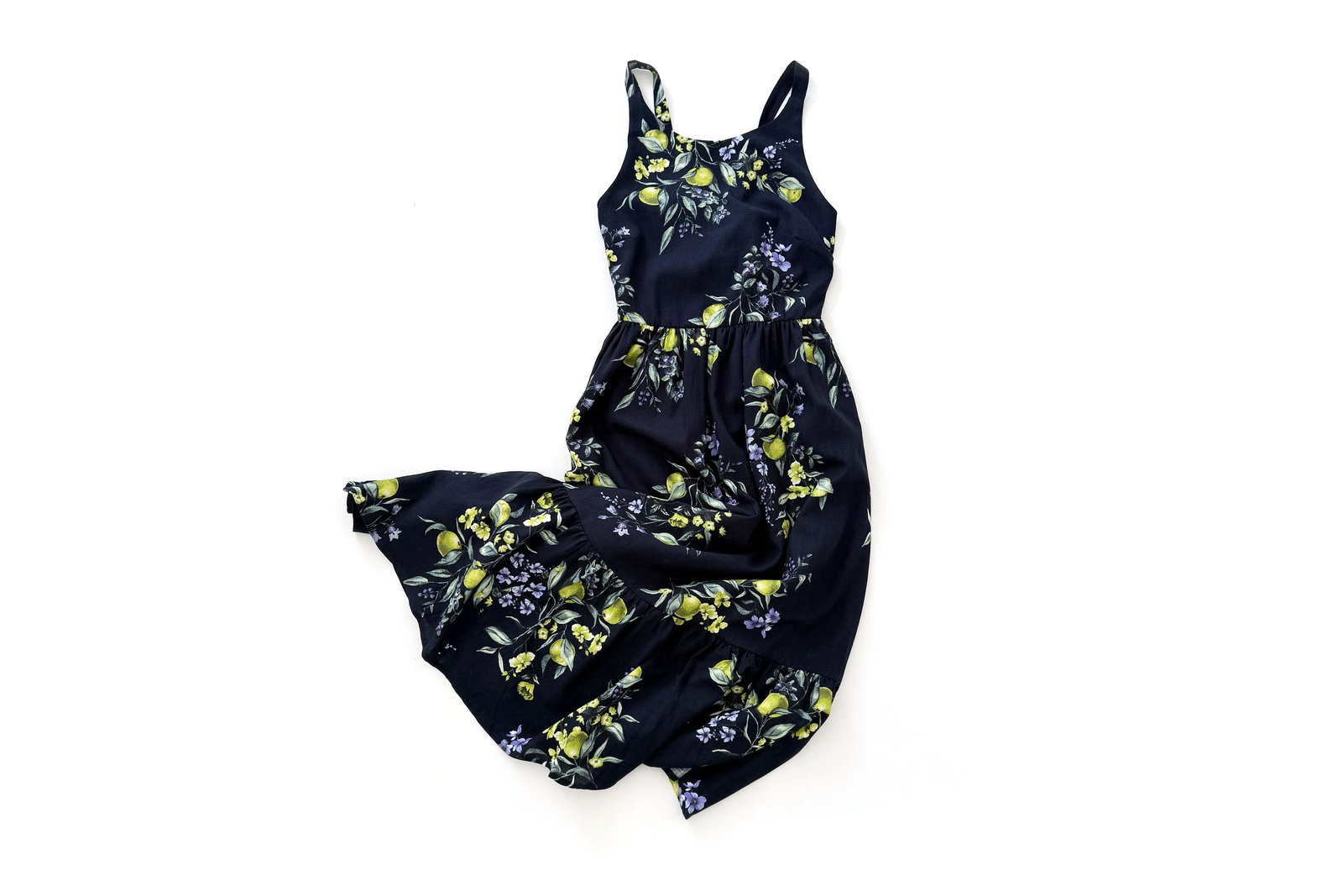 Time and Tru Tie Back Midi Dress