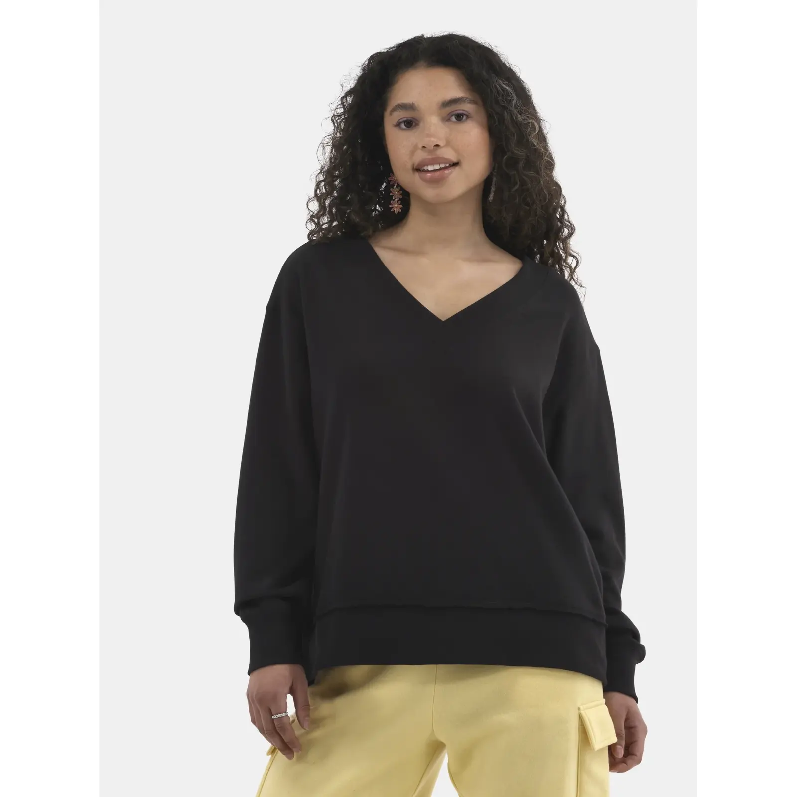 No Boundaries Oversized V-Neck Sweatshirt
