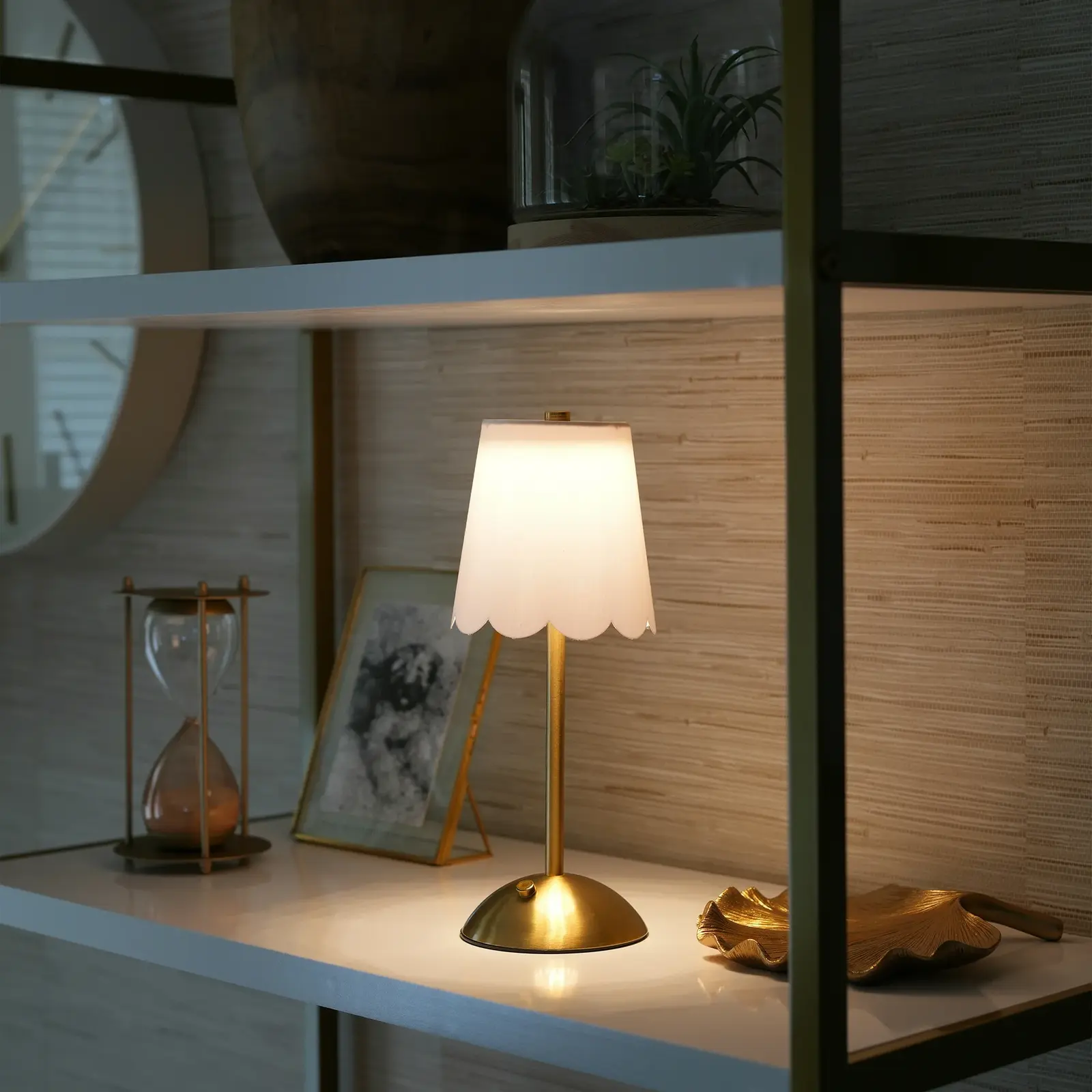 Home Decor Collection Cordless Rechargeable Brass Table Lamp