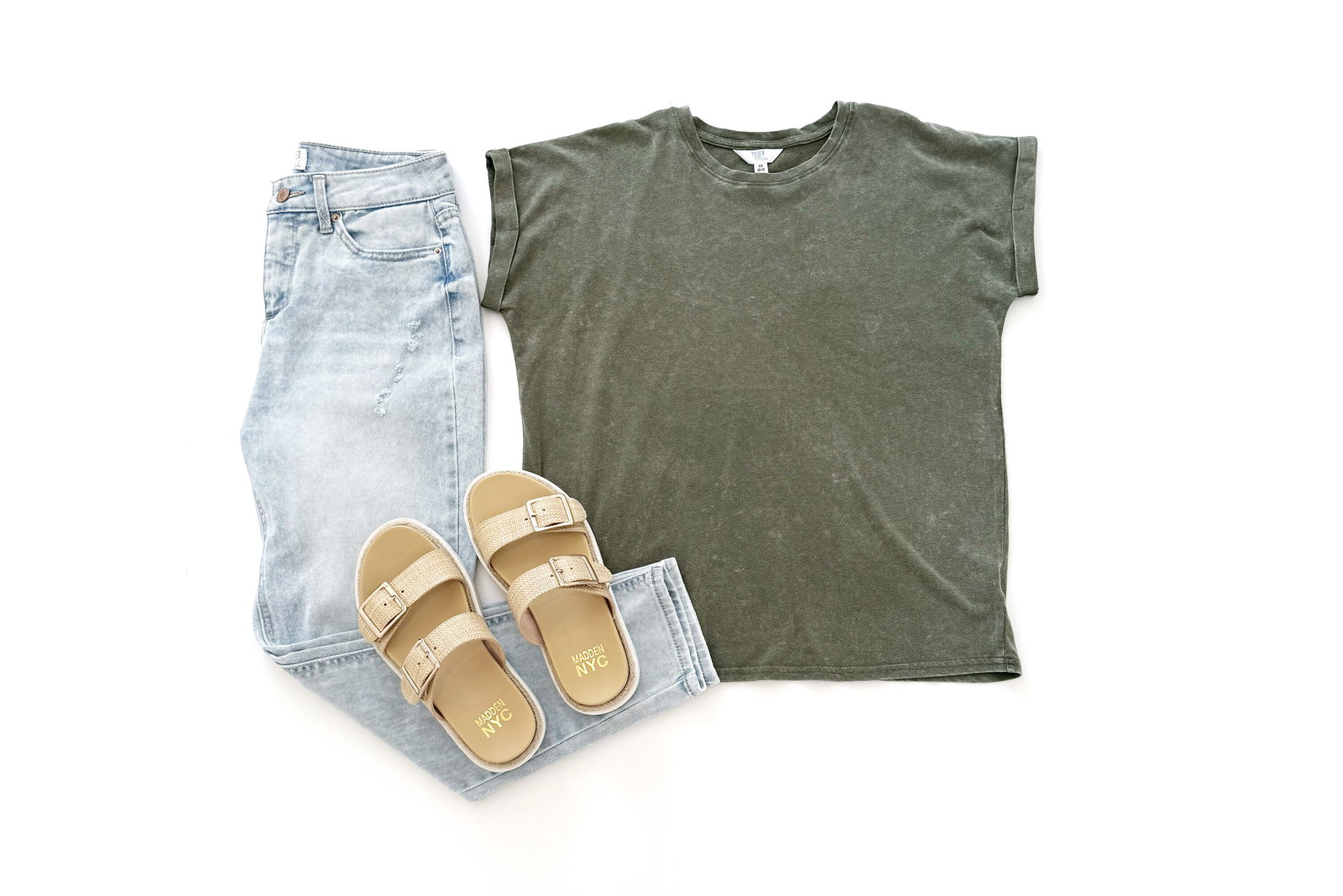 Time and Tru Mineral Washed Dolman Tee