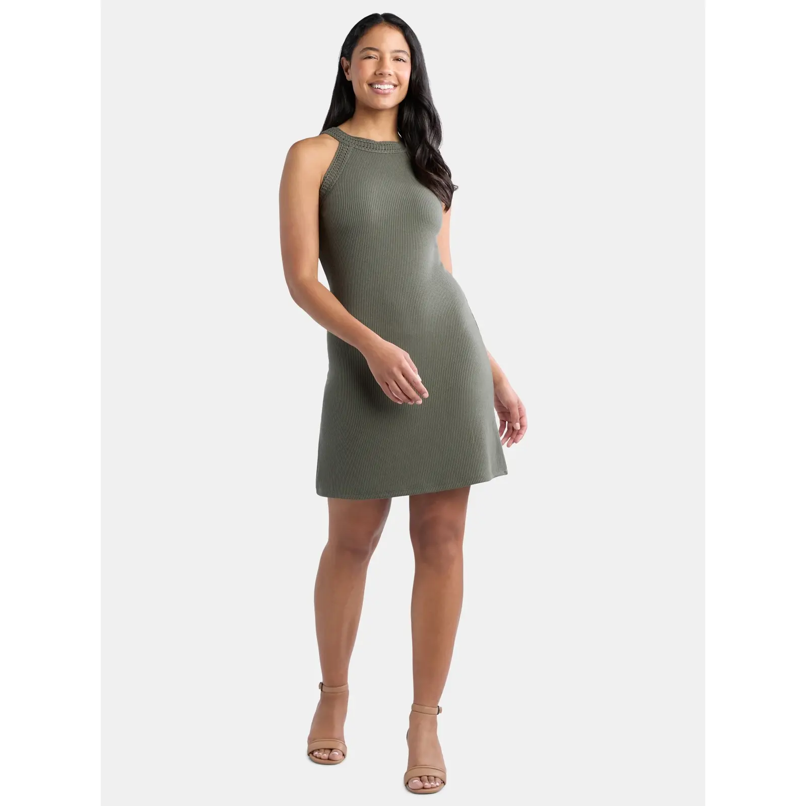 Time and Tru Crochet Trim Mini Dress