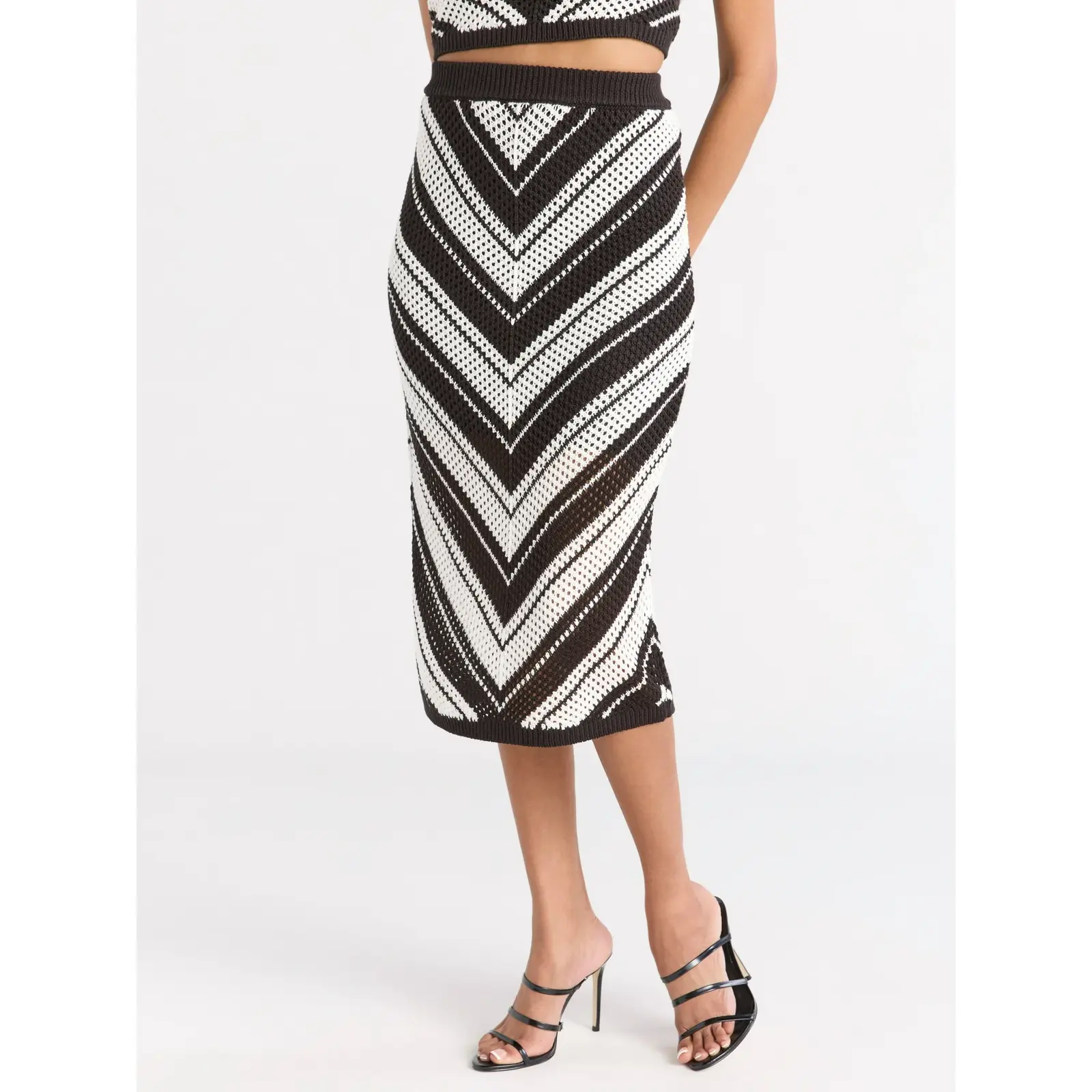 Sofia by Sofia Vergara Pointelle Sweater Skirt