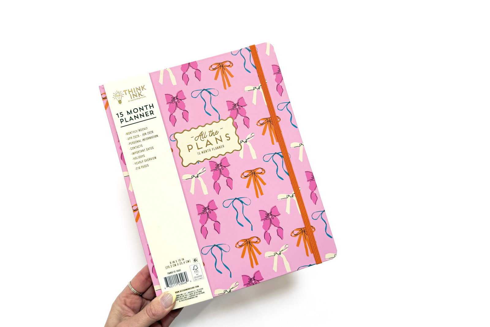 Think Ink Pink Bows Planner