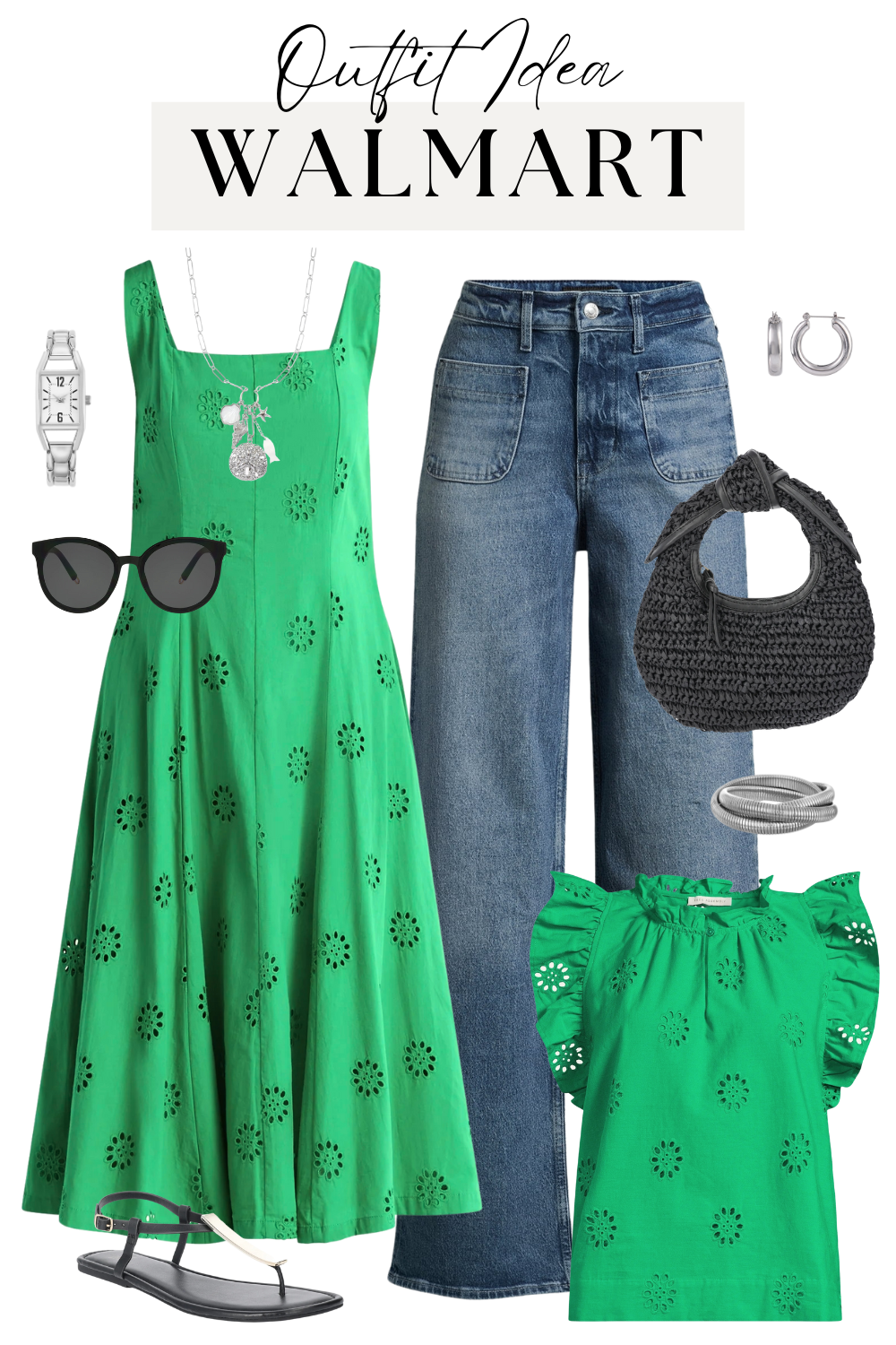 Walmart Kelly Green Outfit Idea
