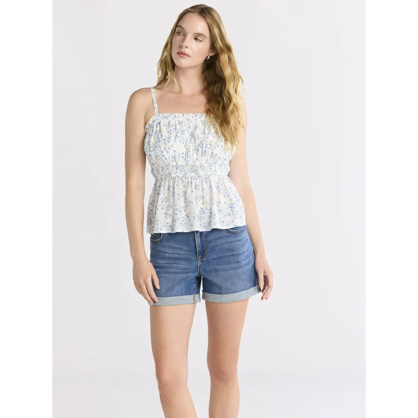 Time and Tru Smocked Tank Top