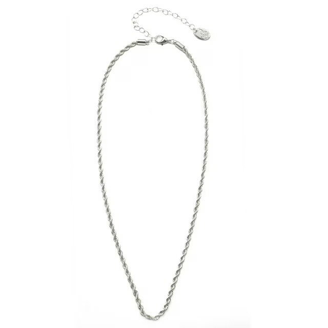 Time and Tru Silver Tone Rope Chain Necklace 