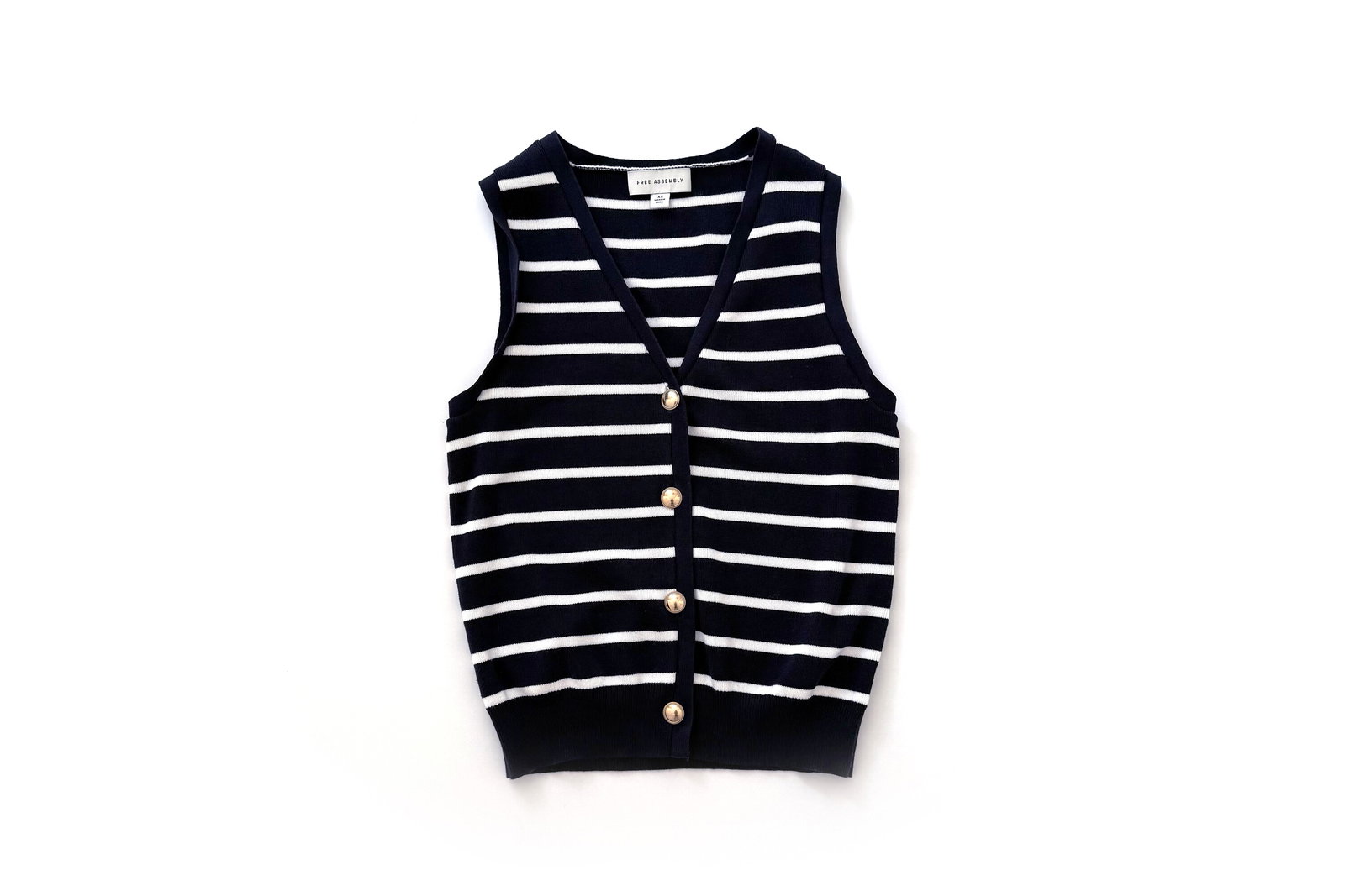 Free Assembly Button Front Sweater Vest