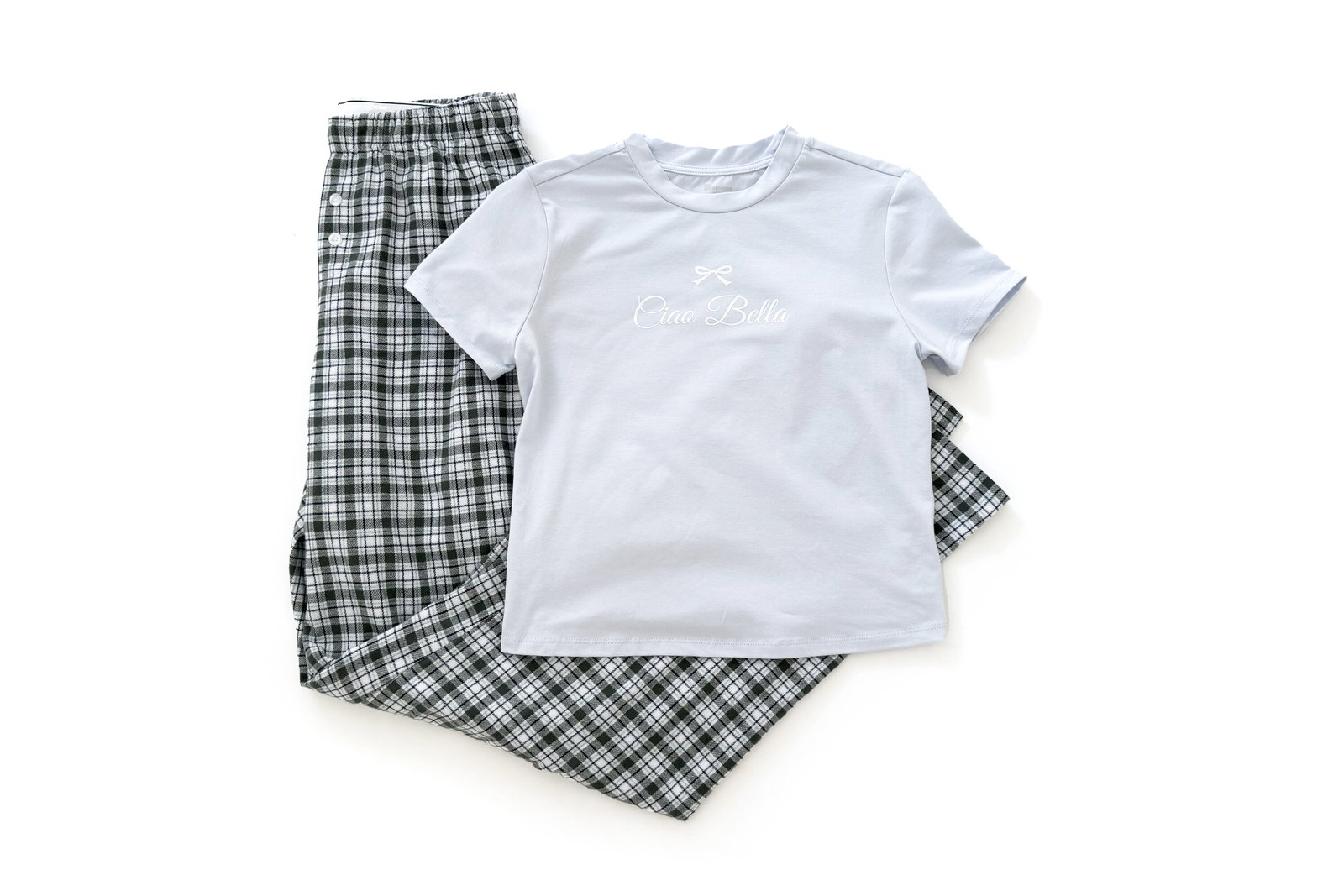 No Boundaries Sleepwear Tee & Flannel Boxers