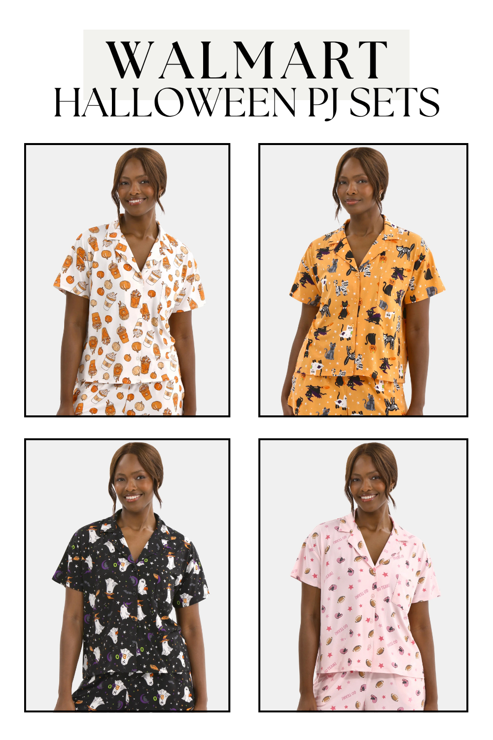 Way To Celebrate Halloween Pajama Sets at Walmart