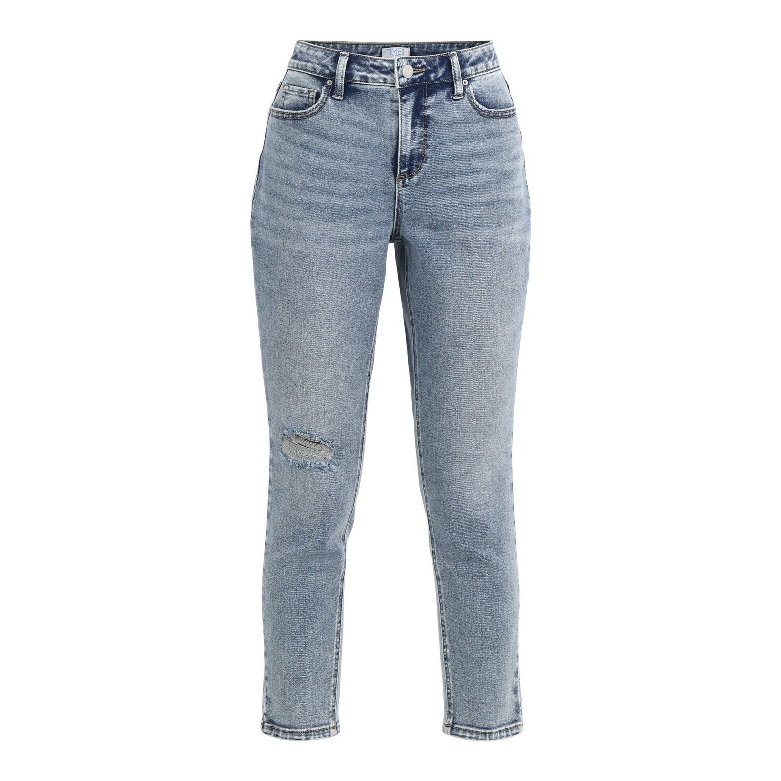 Time and Tru Women's High Rise Mom Jeans