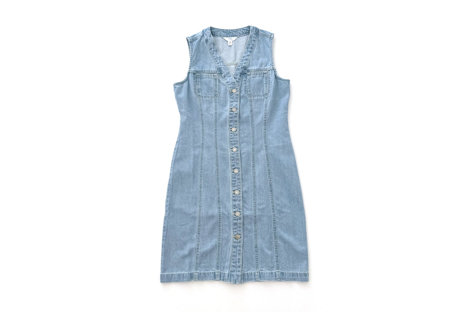 Time and Tru Denim Button Front Mini Dress