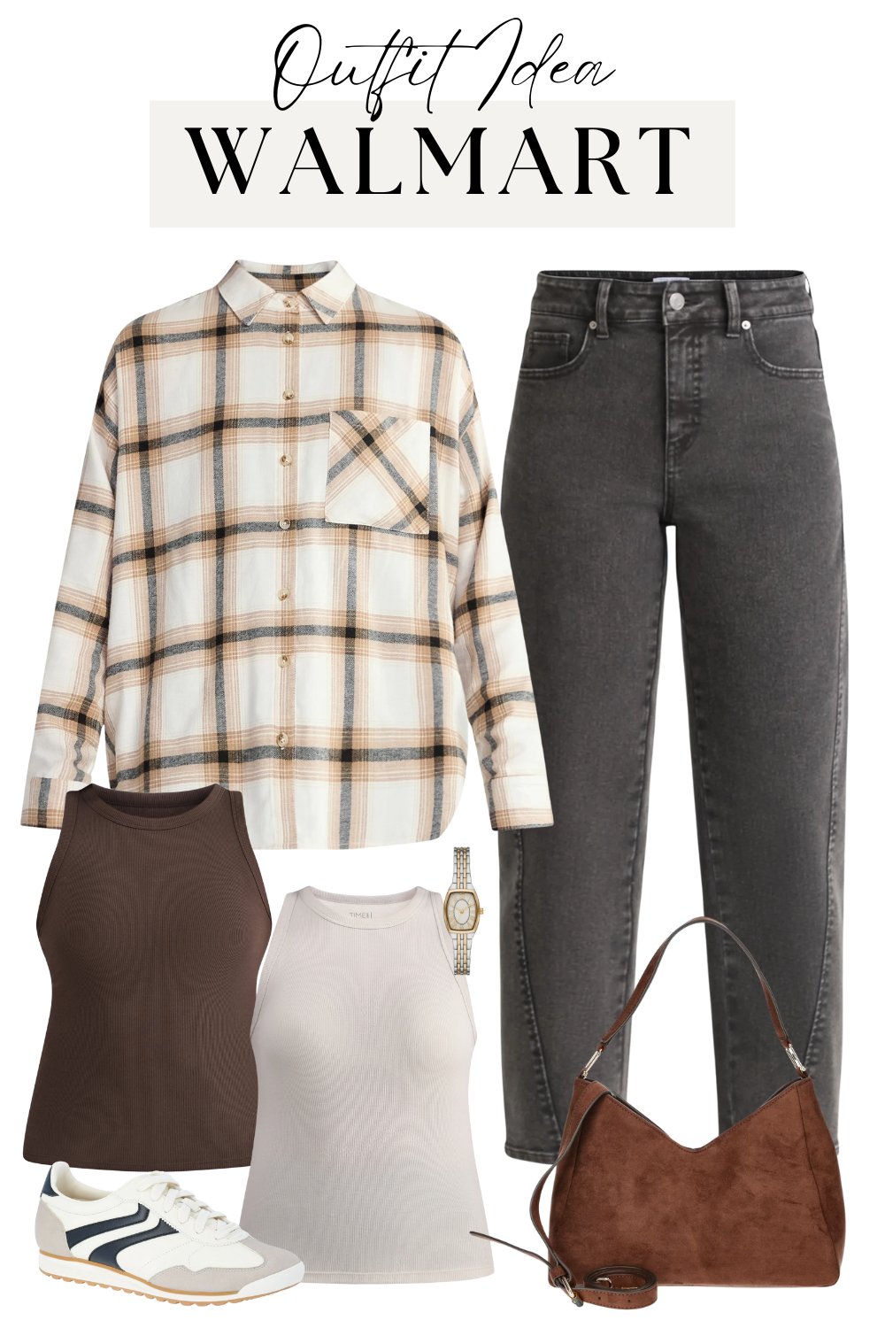 Walmart Flannel Shirt Outfit Idea
