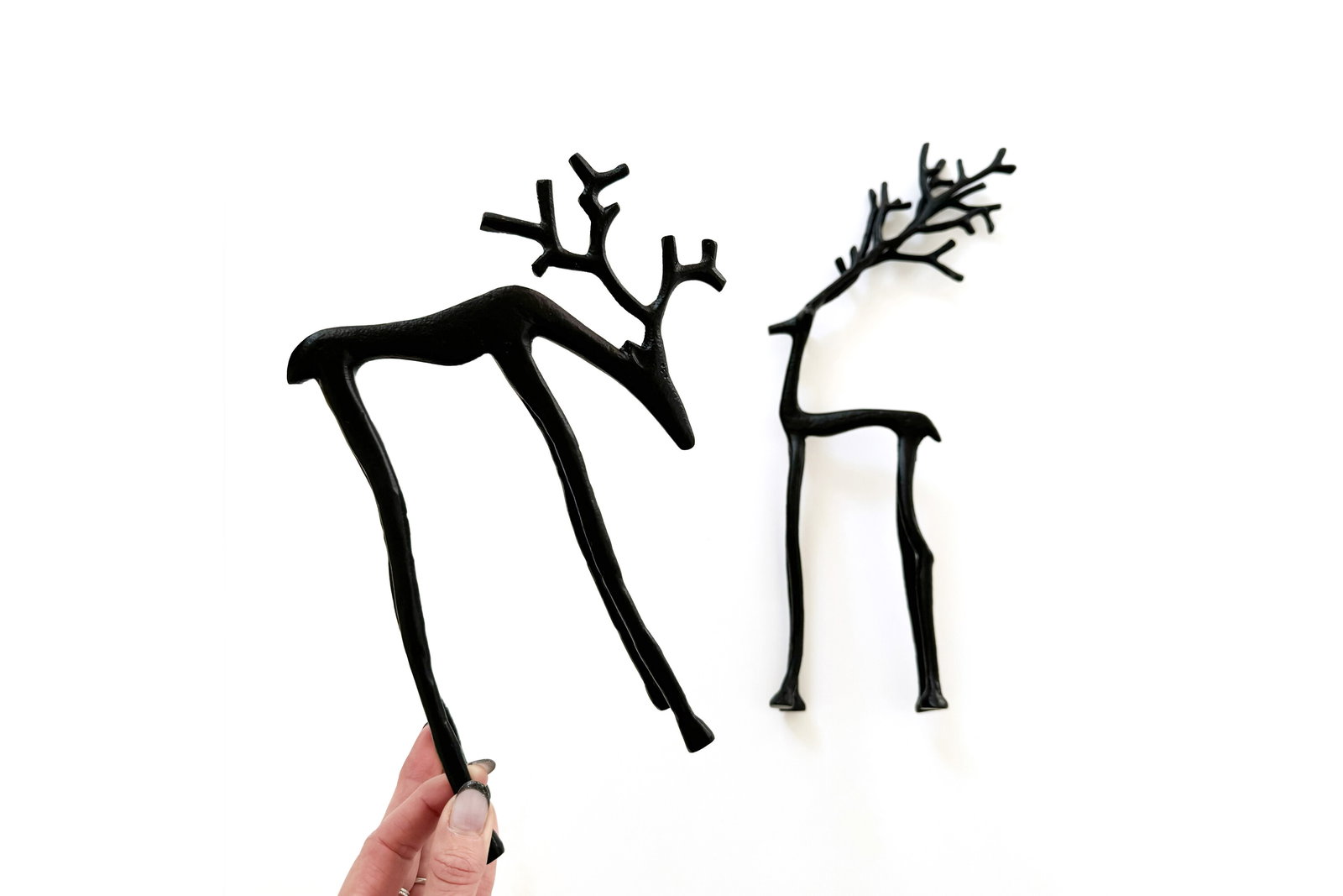 Holiday Time Black Metal Reindeer