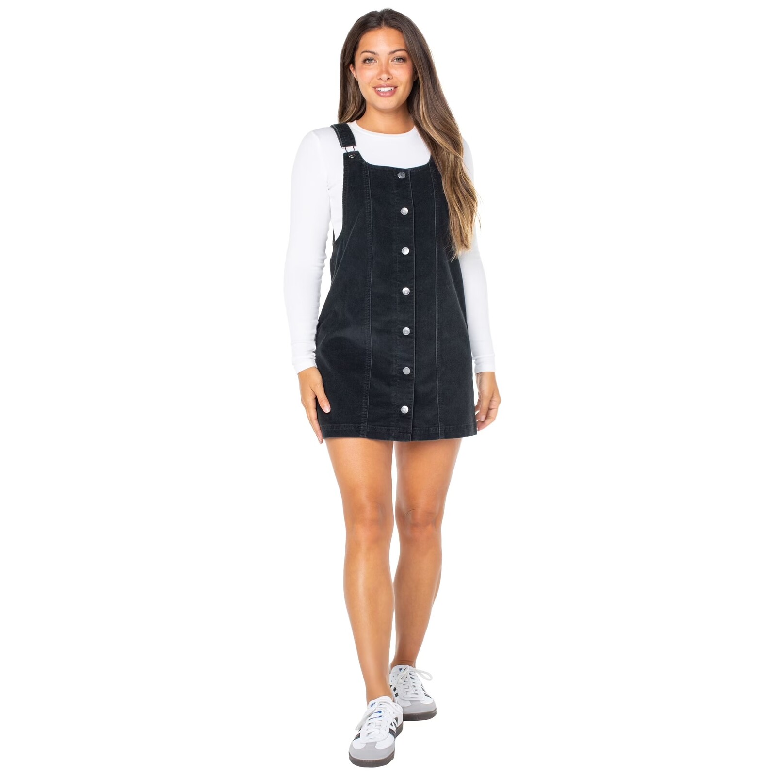Celebrity Pink Corduroy Pinafore Mini Dress