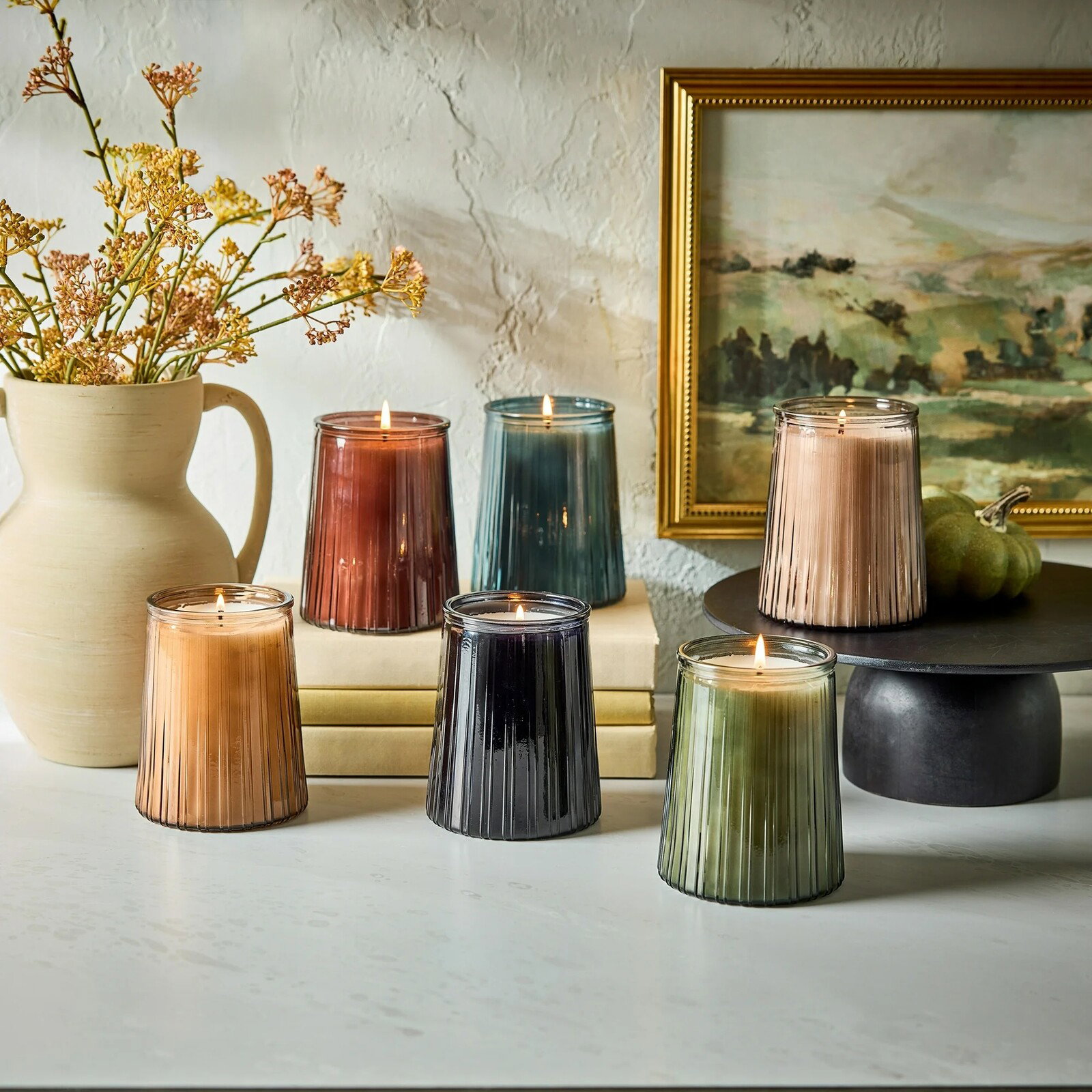 Better Homes & Gardens Ribbed Glass Jar Candle 