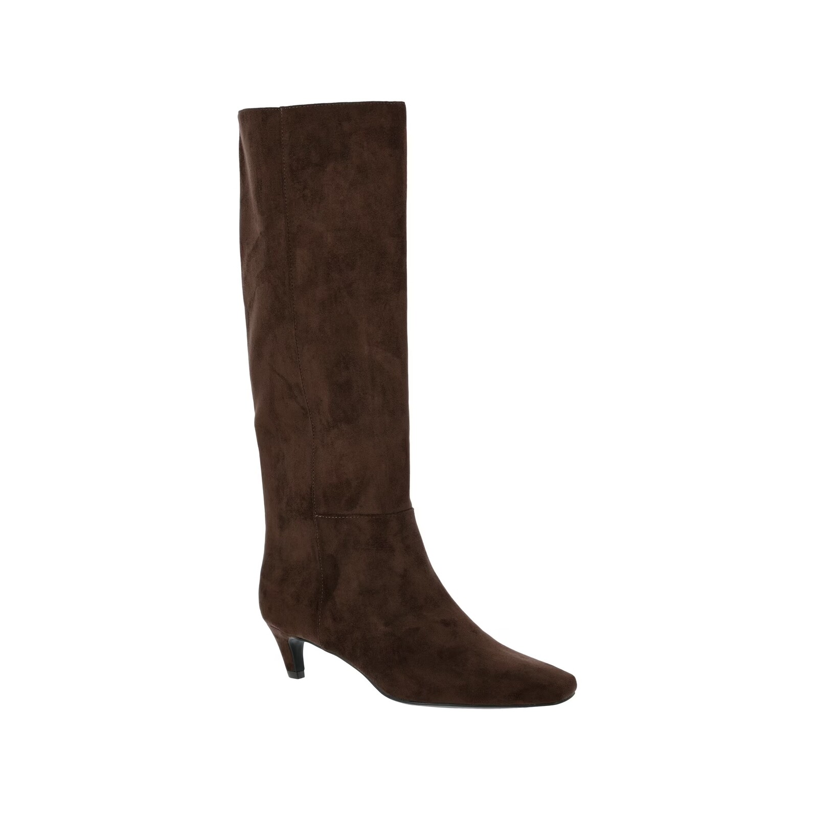 Scoop Knee High Kitten Heel Boots