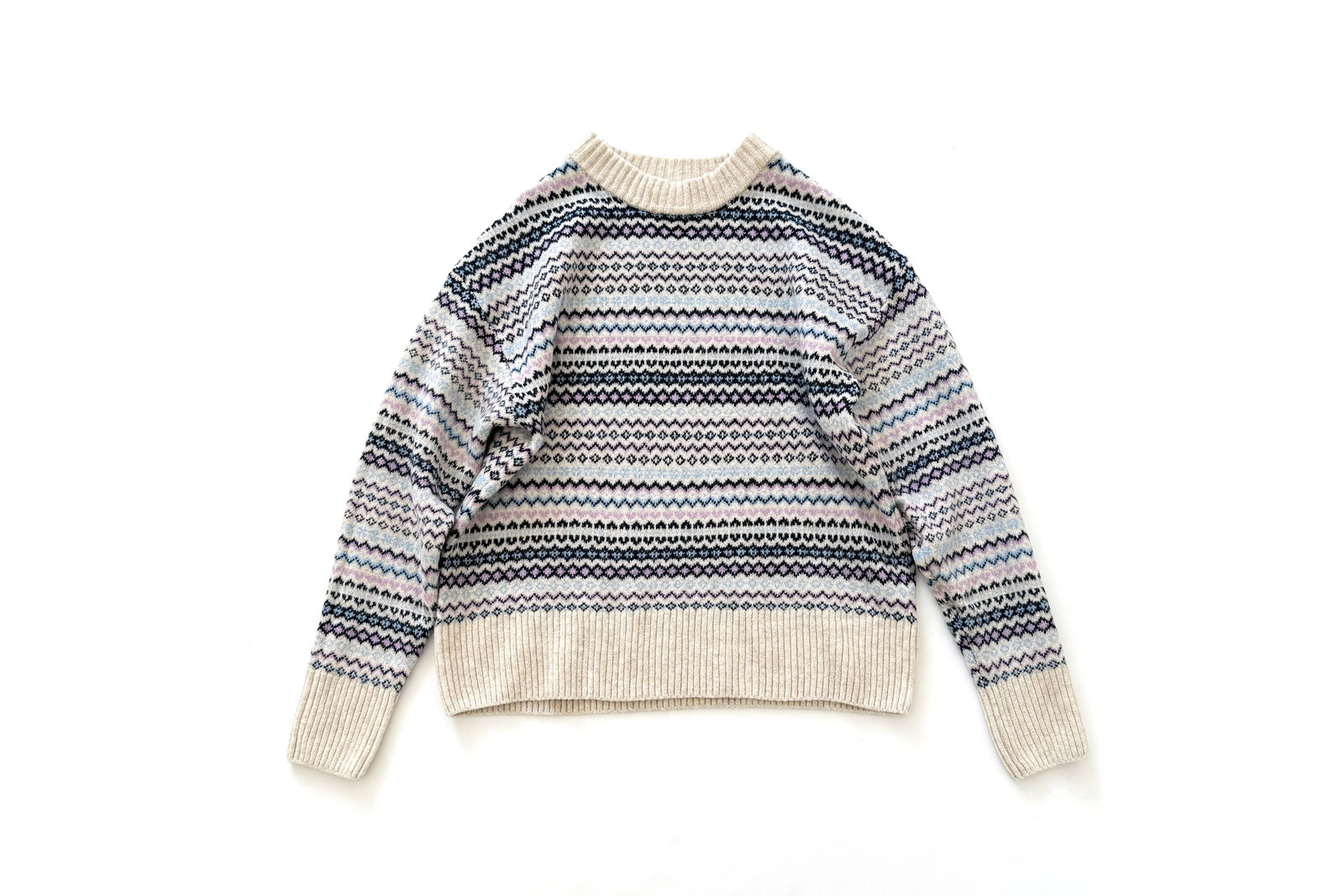 Time and Tru Fair Isle Pullover Sweater