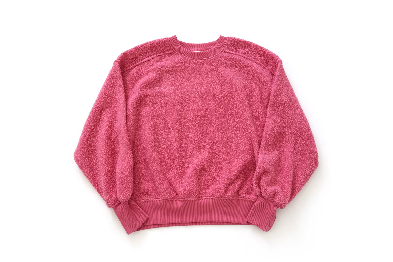 Time and Tru Reverse Fleece Pullover Sweatshirt