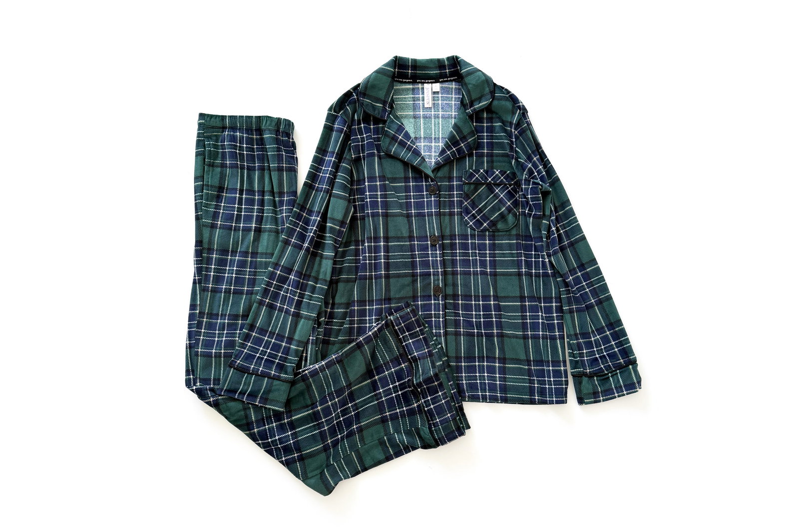 Joyspun Velour Notch Collar Top and Pants Pajama Set