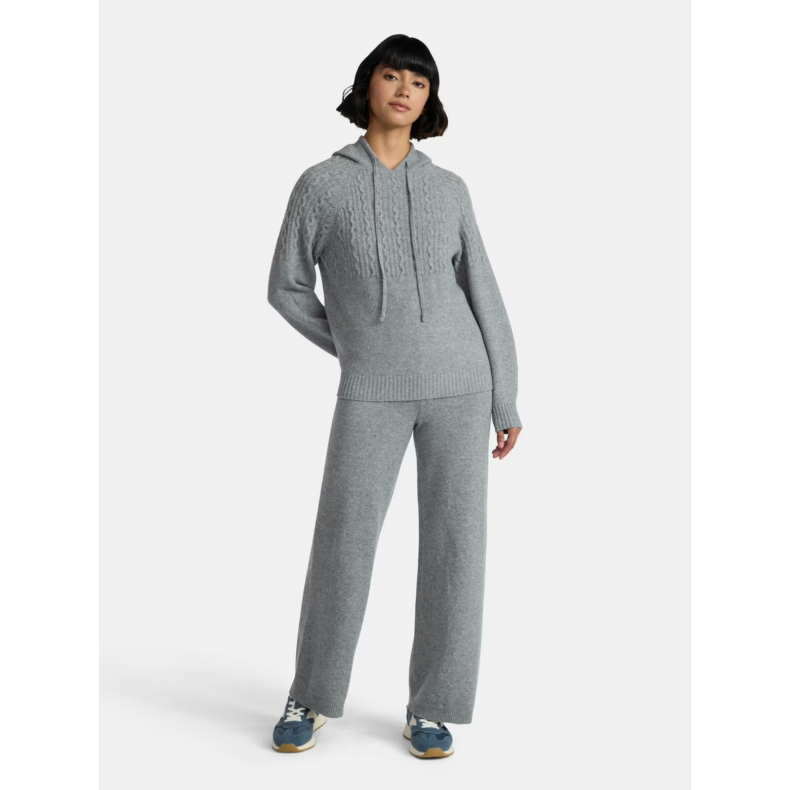 Time and Tru Cable Knit Hoodie Sweater and Pants Set