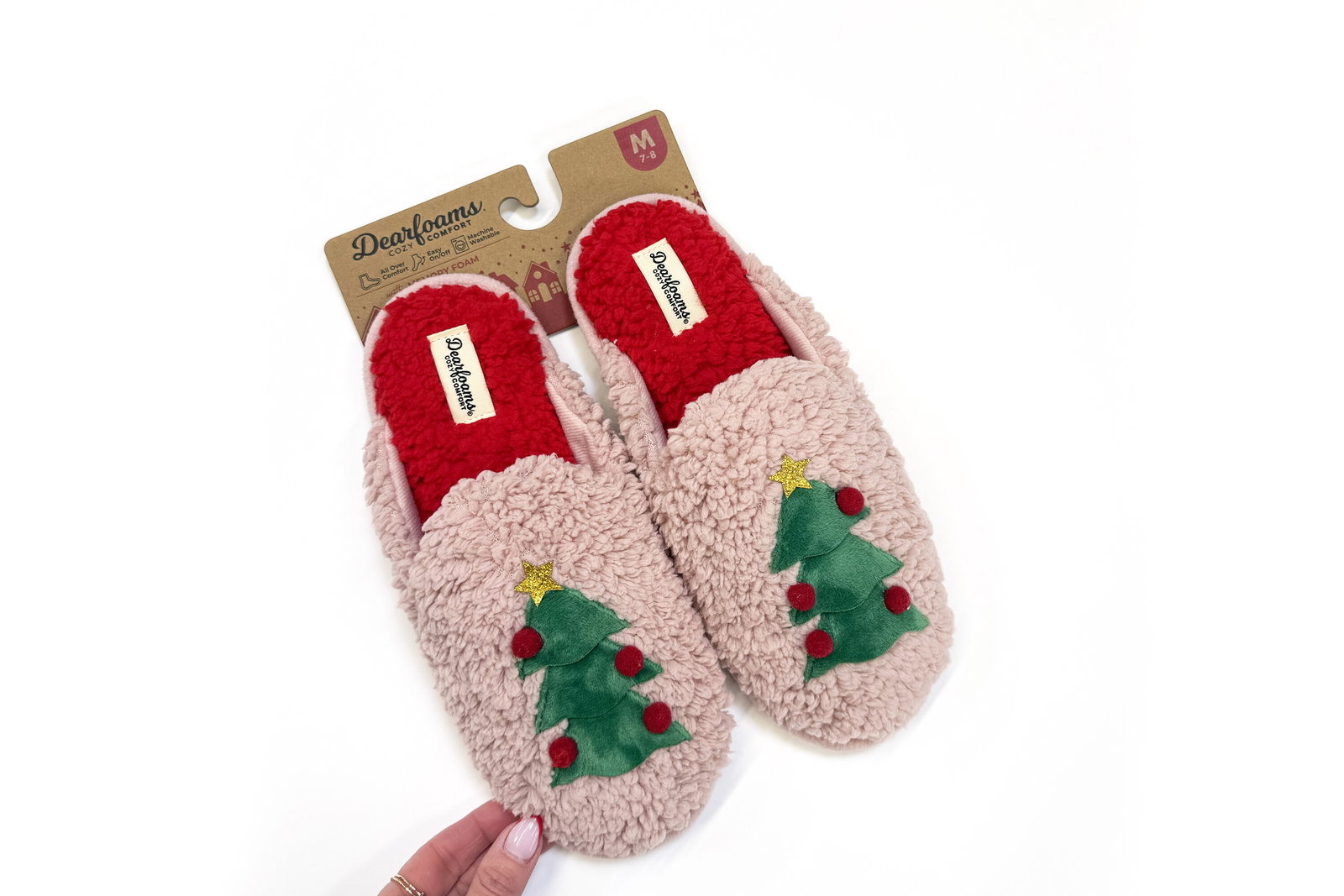 Dearfoams Cozy Comfort Holiday Novelty Slippers