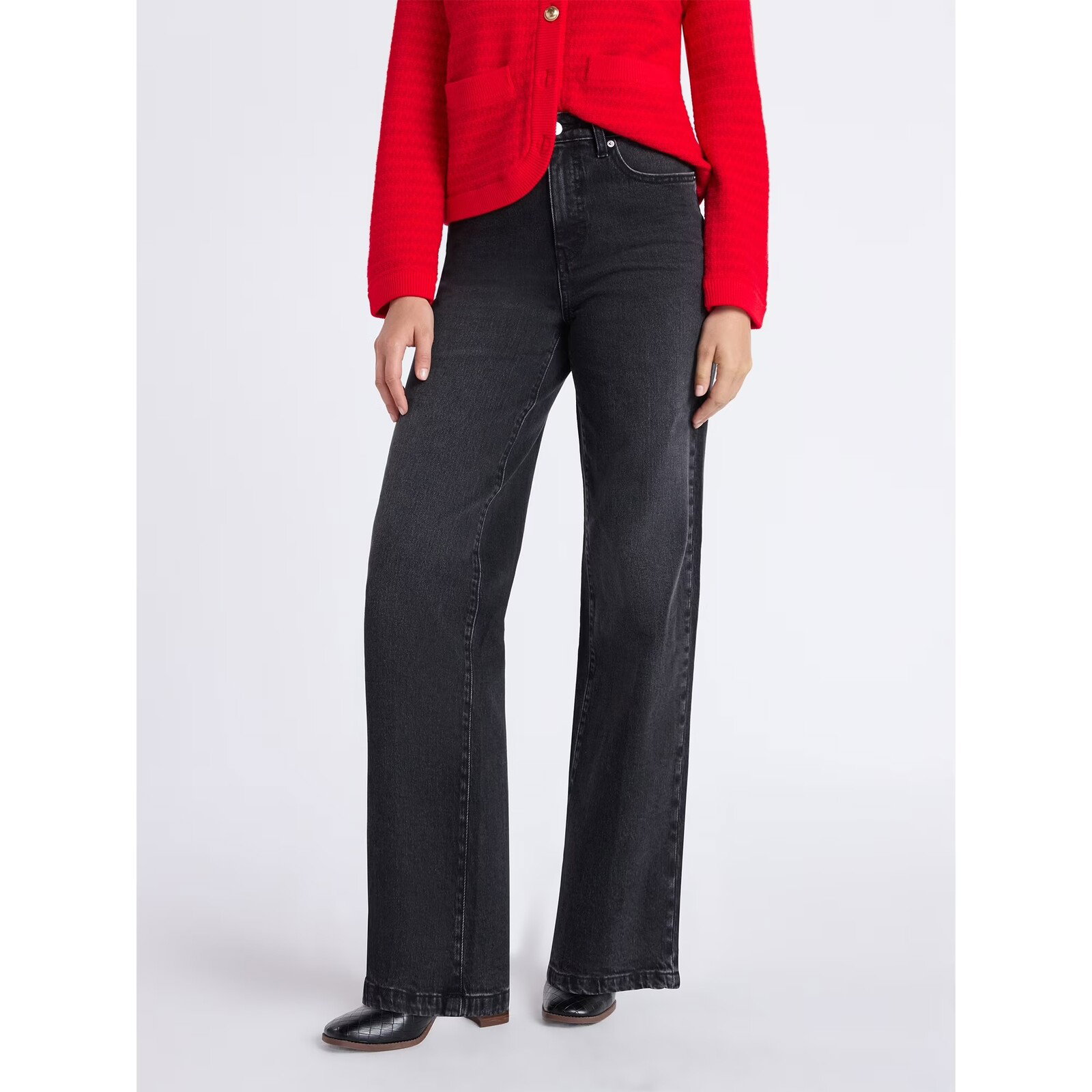 Free Assembly High Rise Wide Leg Jeans