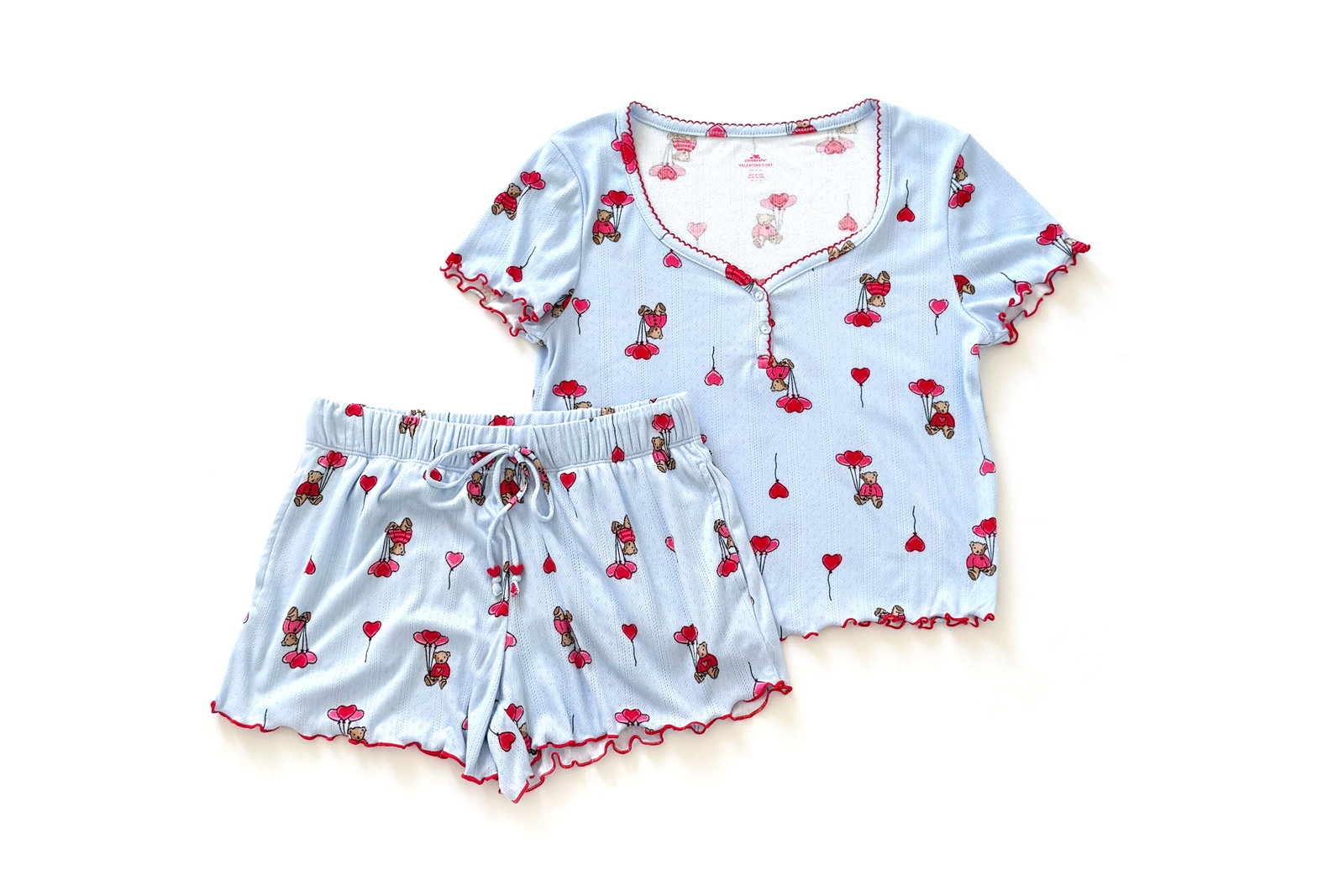 Way To Celebrate Valentine's Day Knit Pointelle Pajama Sets