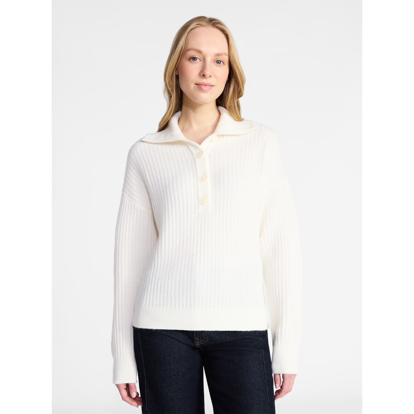 Time and Tru Pullover Henley Sweater