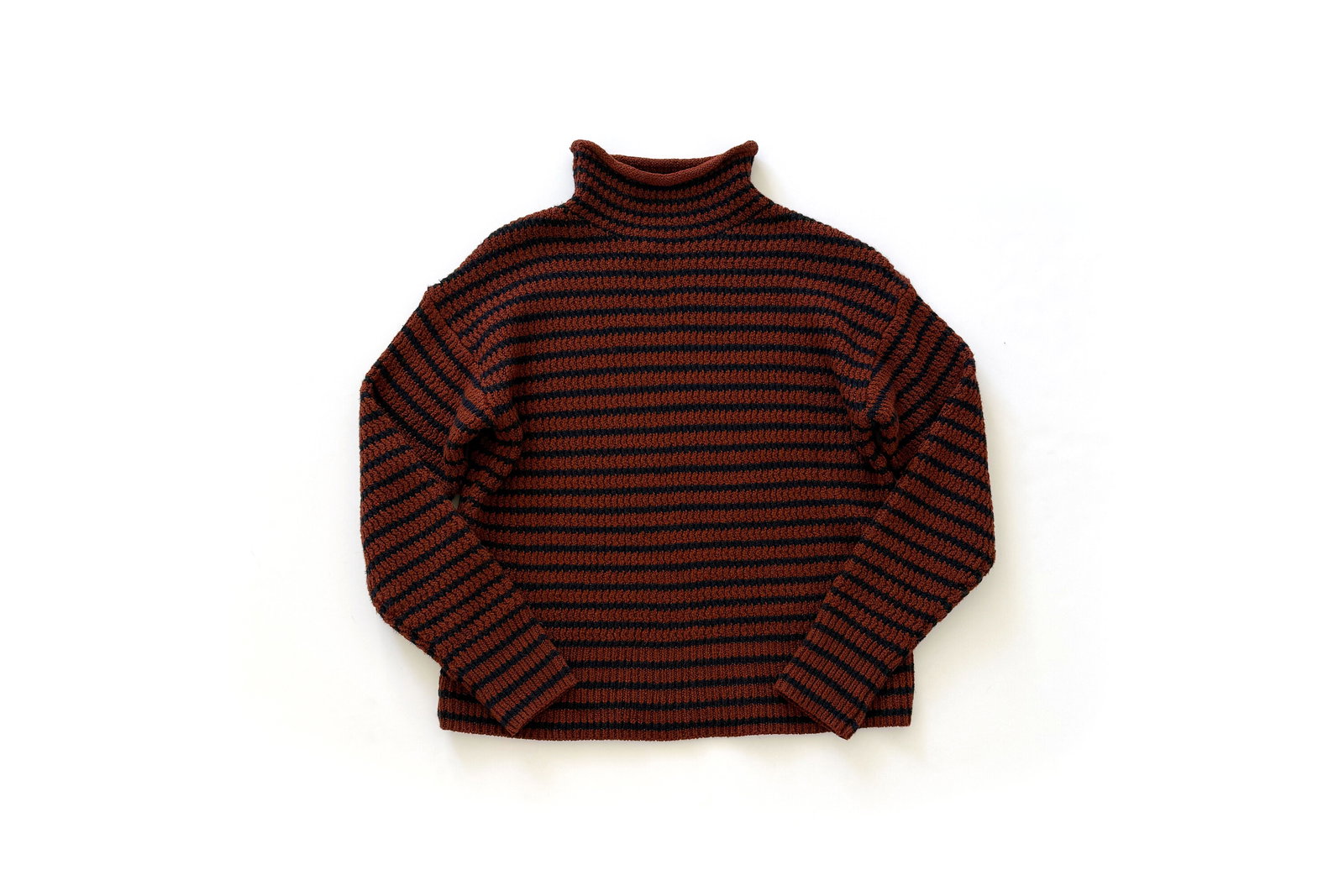 Time and Tru Stripe Funnel Neck Sweater