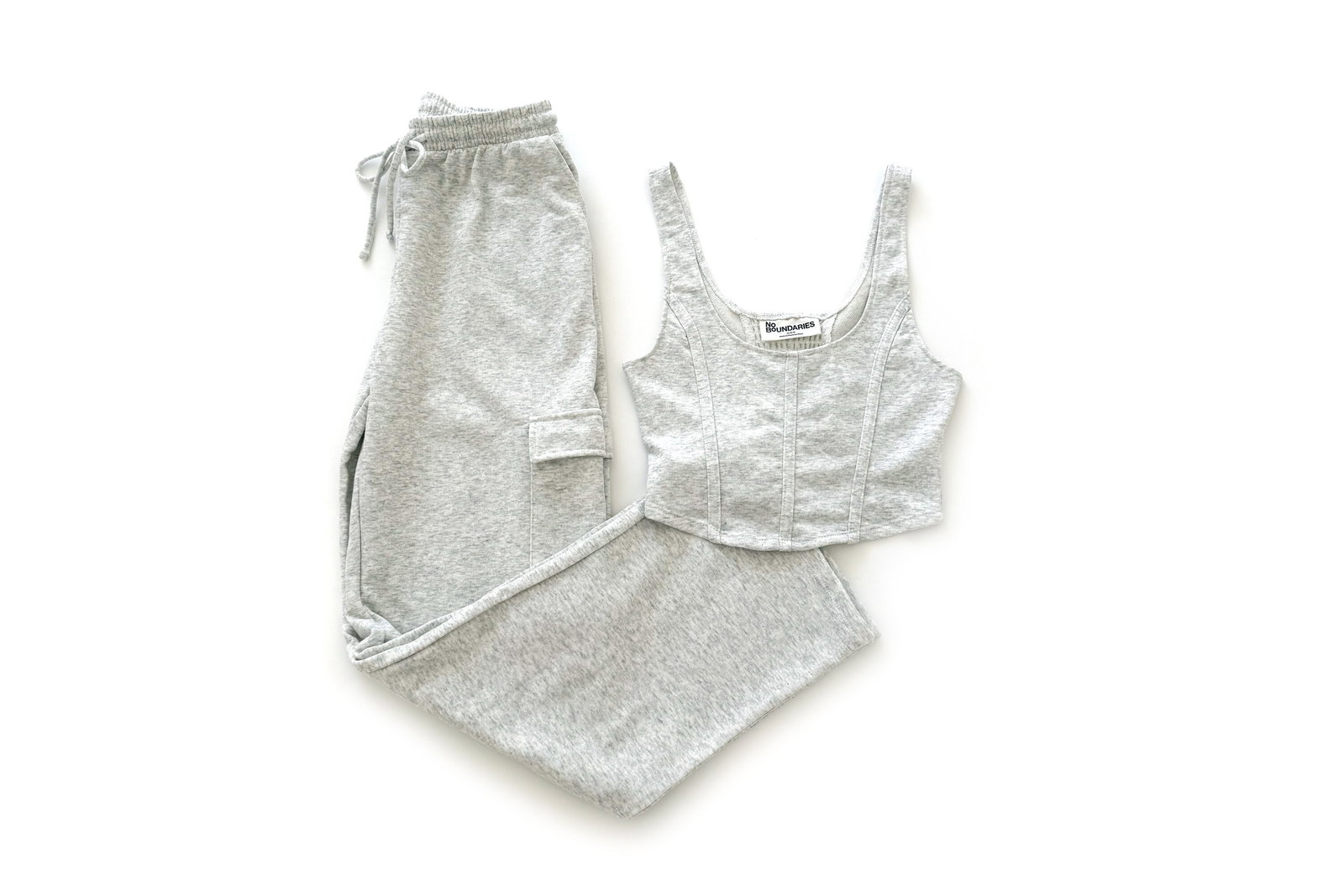No Boundaries Bustier Tank and Cargo Pant Set
