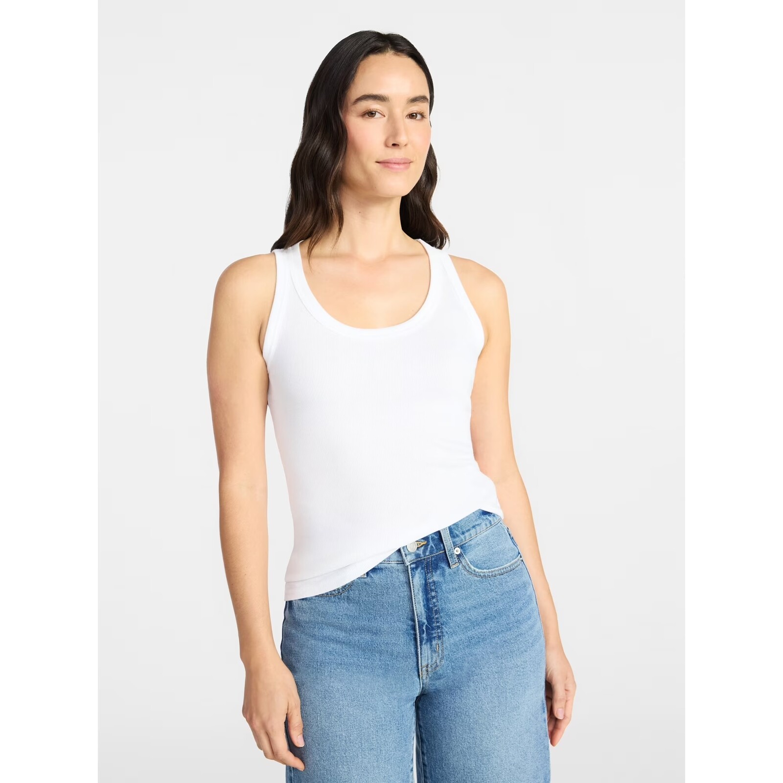 Time and Tru Ribbed Tank Top