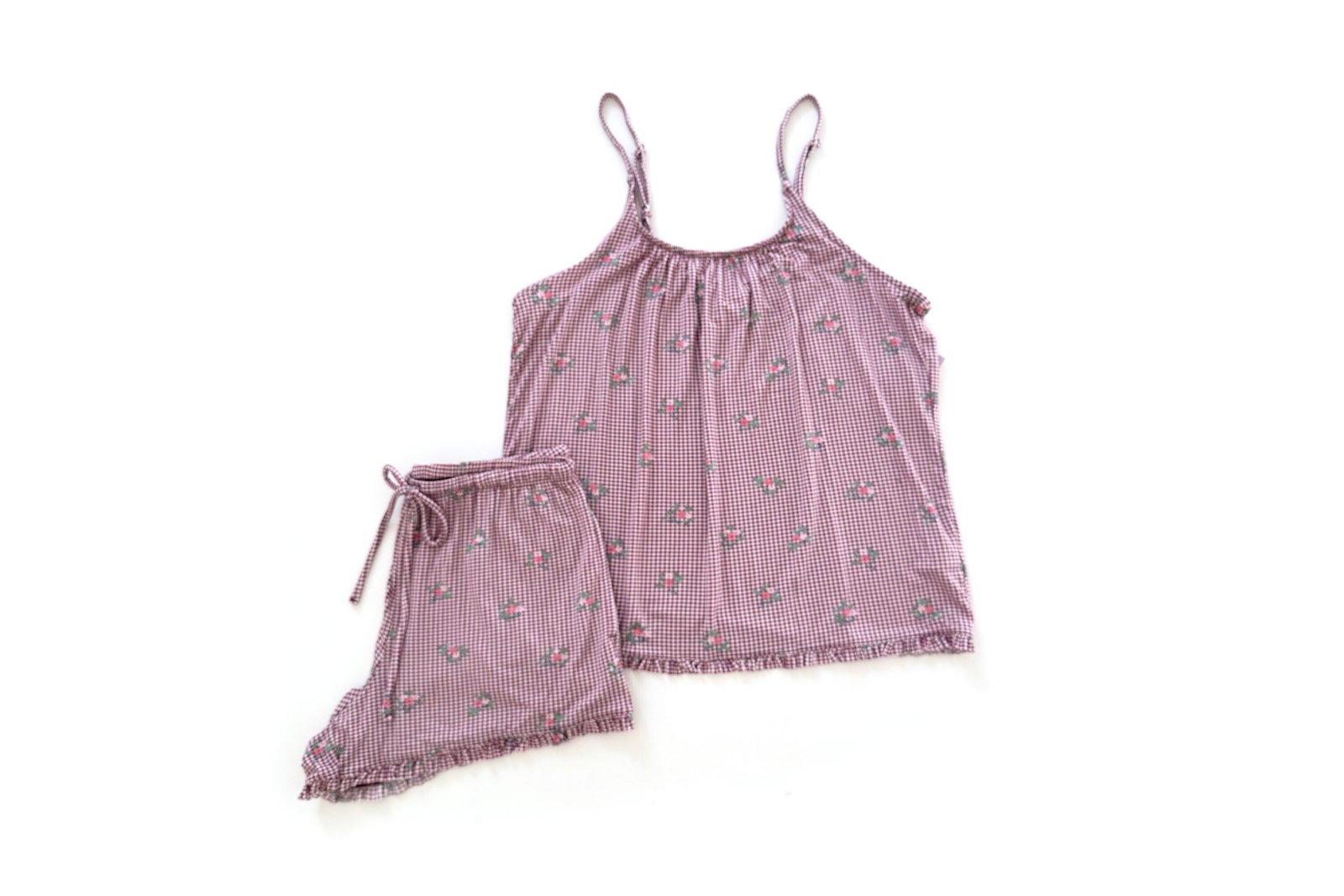 Joyspun Ruffle Trim Cami and Shorts Sleepwear Set
