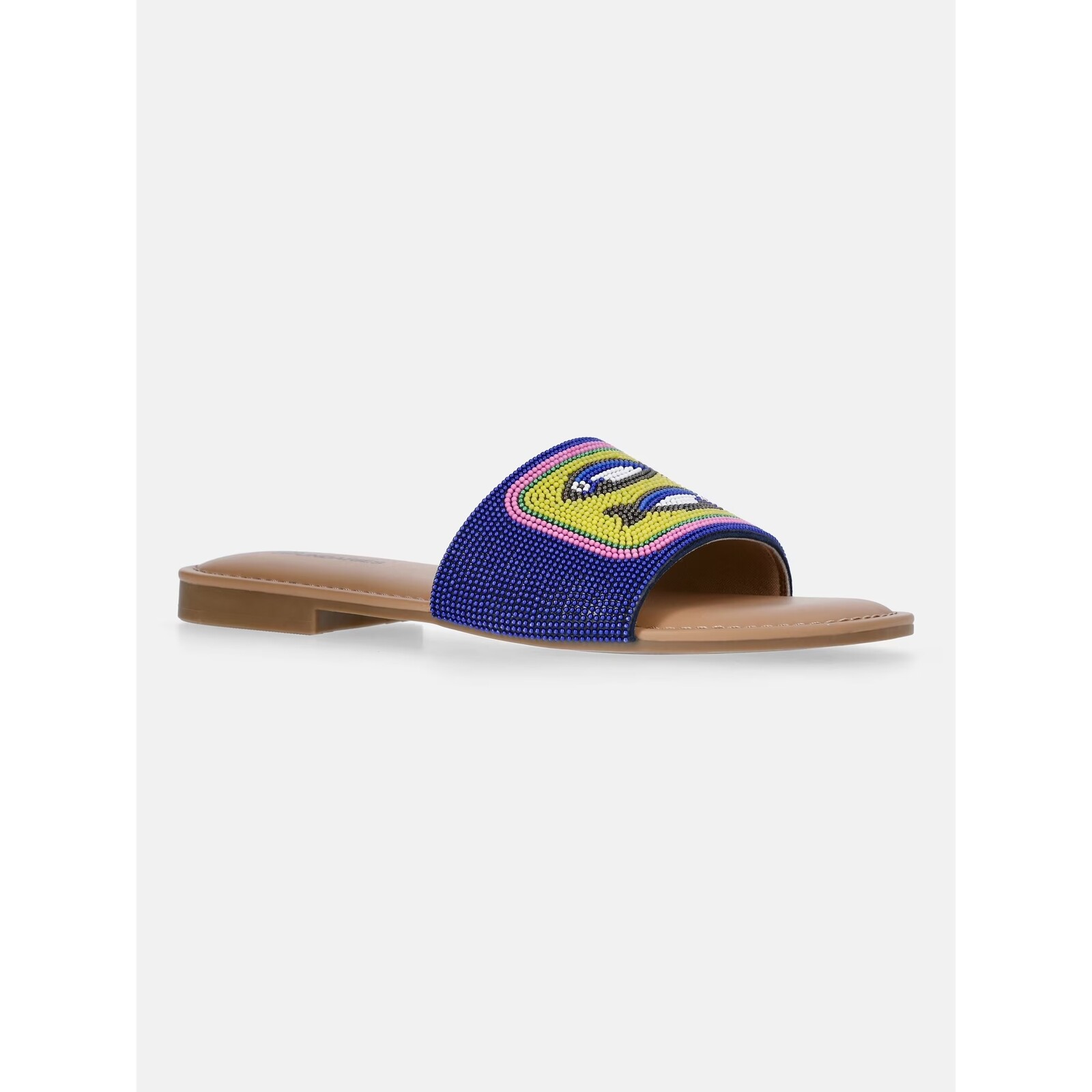 No Boundaries Beaded Fish Slide Sandals