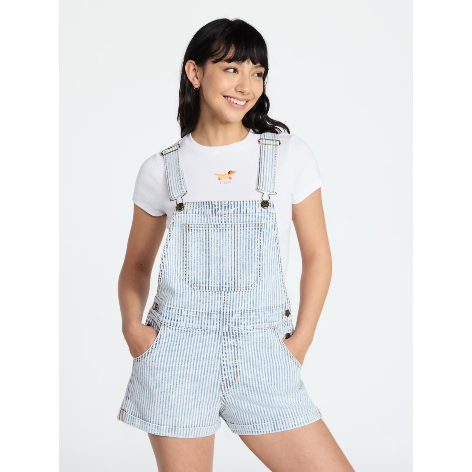 No Boundaries Denim Shortalls