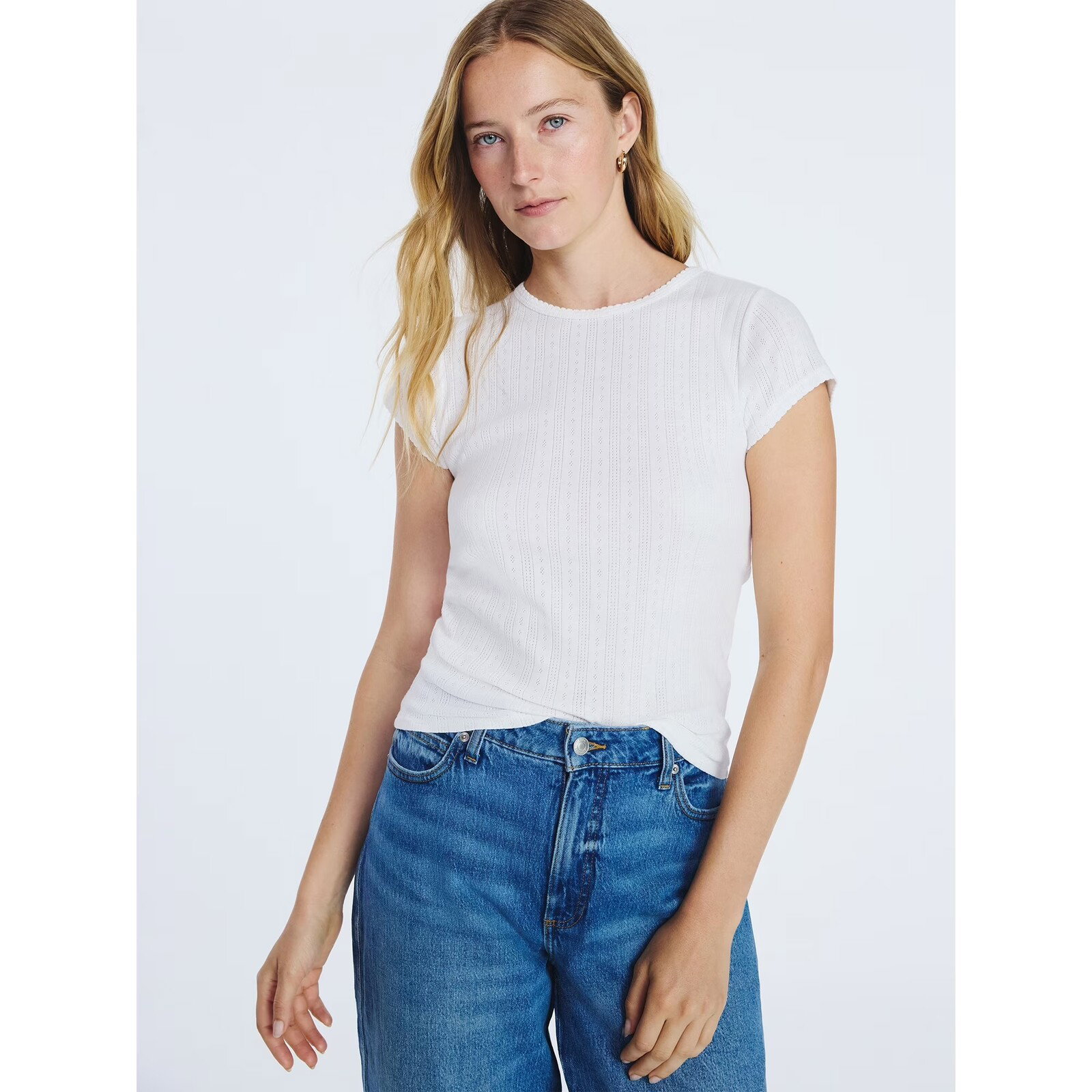 Free Assembly Pointelle Mini Tee