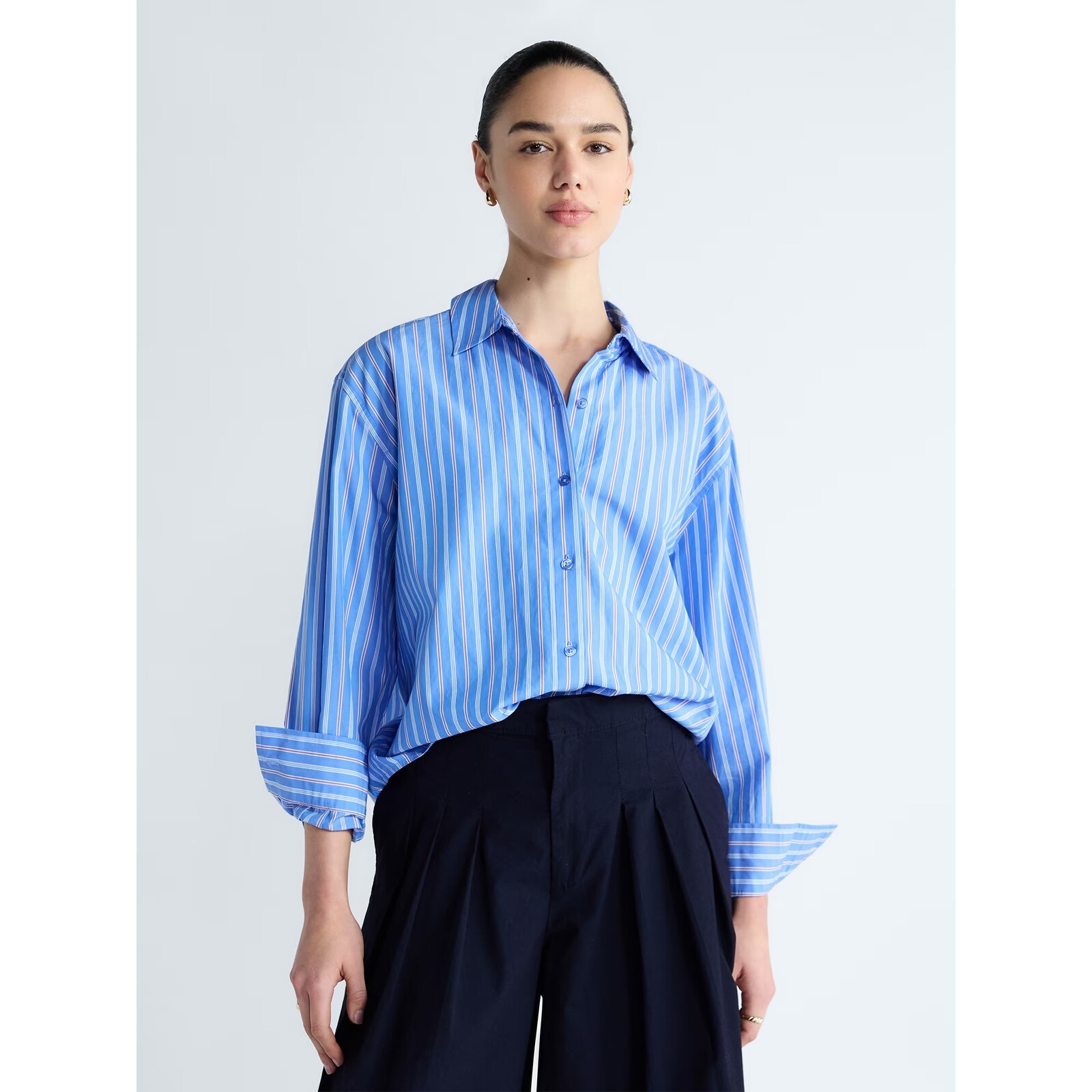 Free Assembly Relaxed Button Down Cotton Shirt