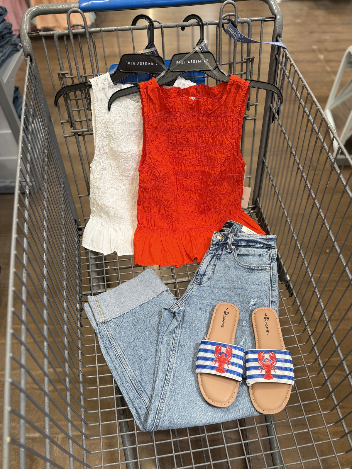Free Assembly Smocked Tank & Jean Outfit