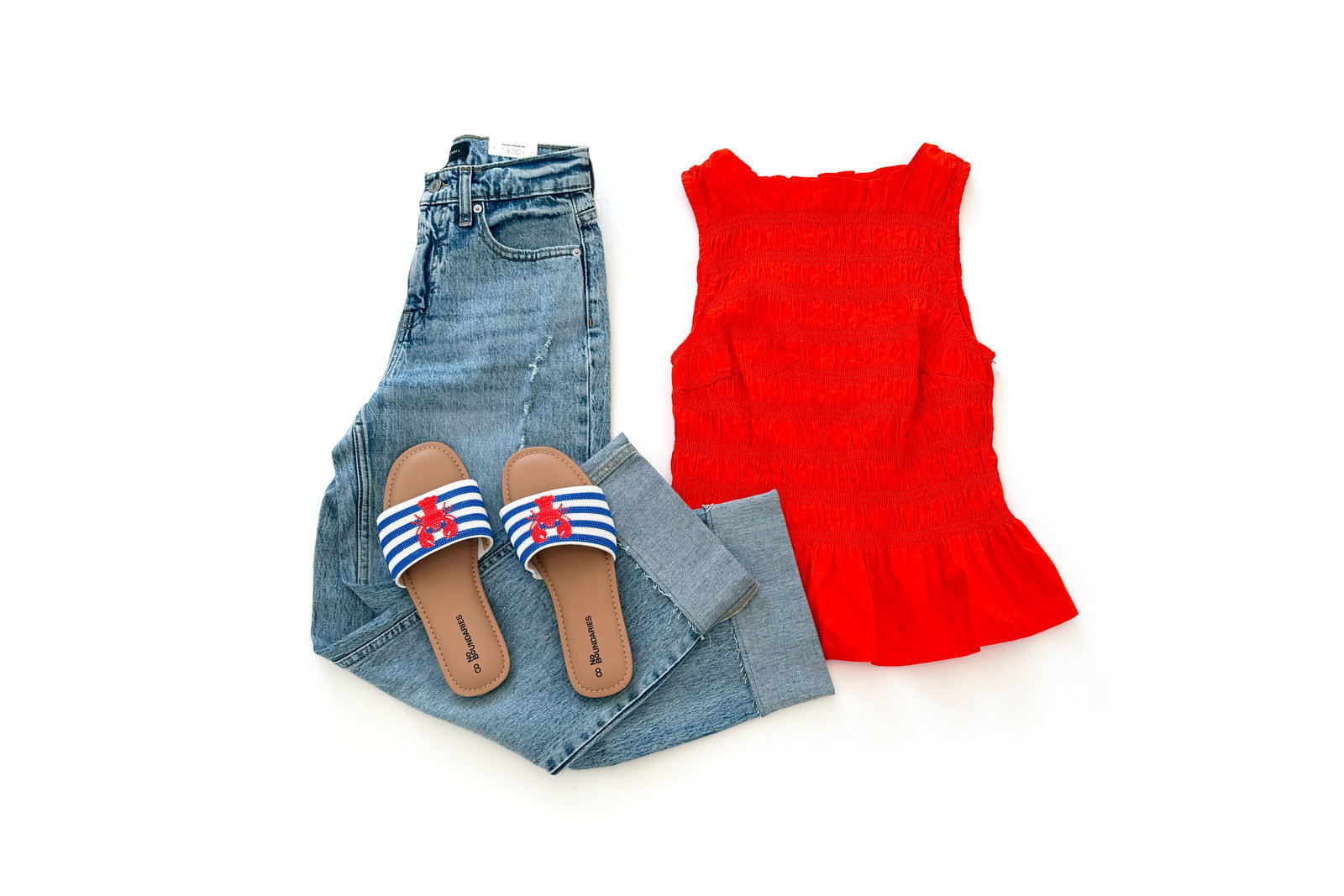 Free Assembly Smocked Tank & Jean Outfit